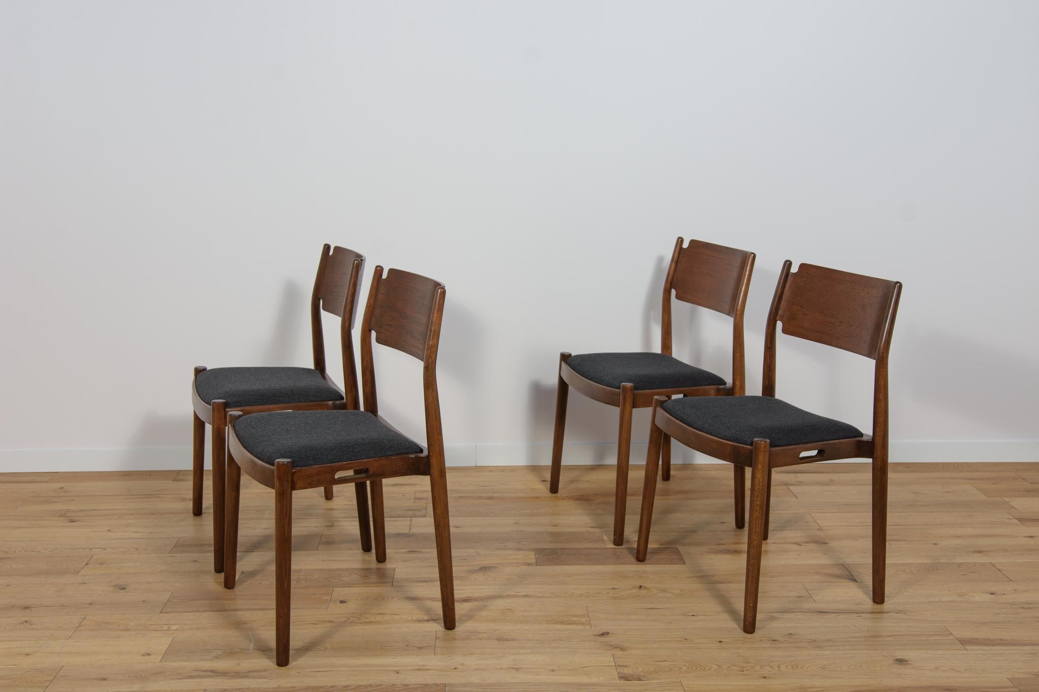 Woodwork Mid-Century Danish Dining Chairs, 1960s, Set of 4 For Sale
