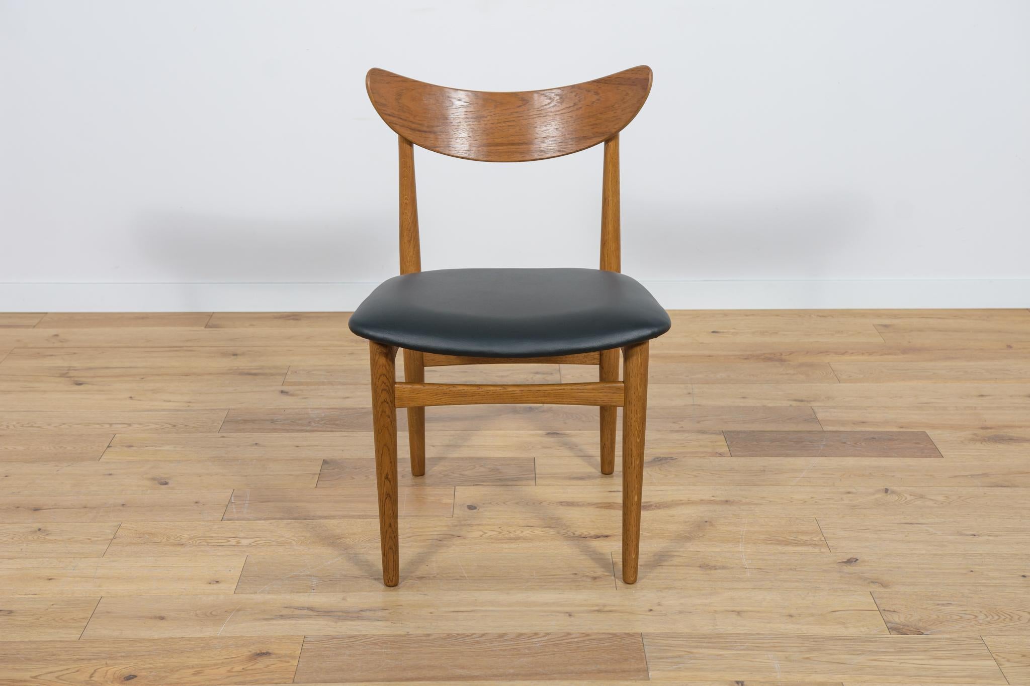 Leather Mid-Century Danish Dining Chairs, 1960s, Set of 4 For Sale