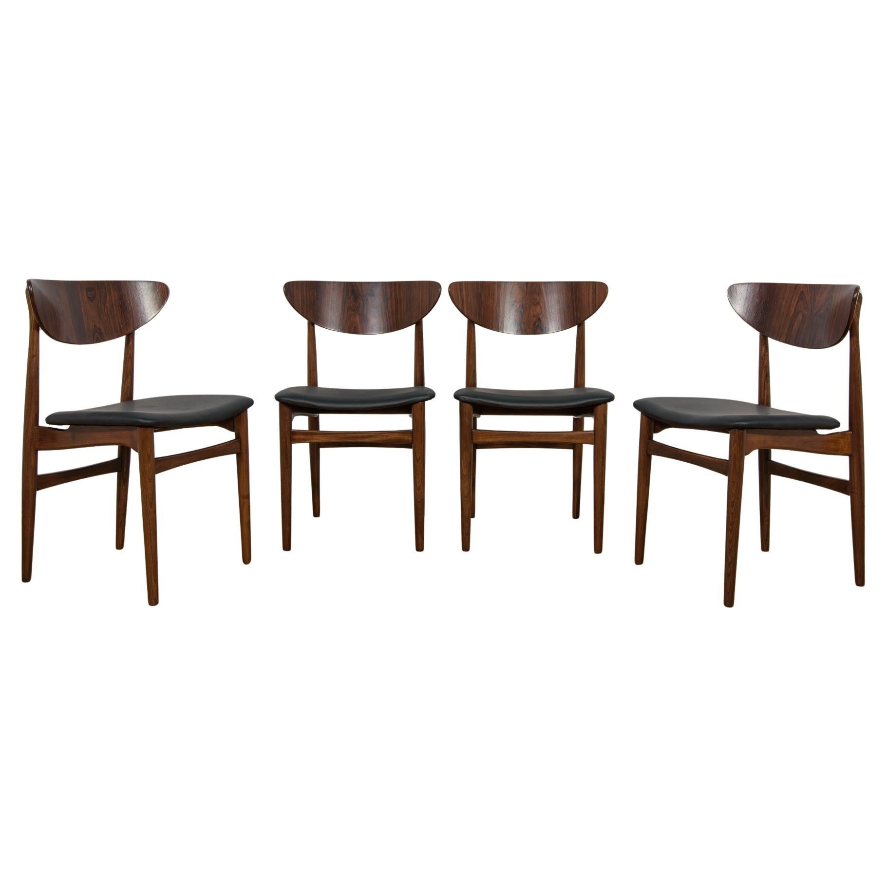 Mid-Century Danish Dining Chairs, 1960s, Set of 4