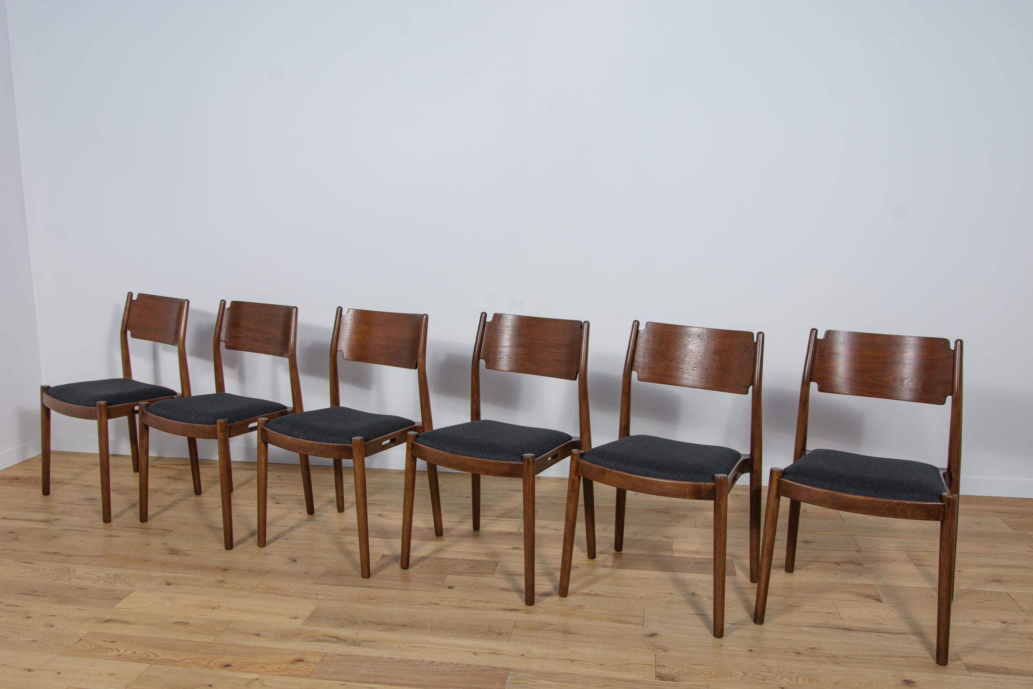 Mid-Century Modern  Chaises de salle à manger danoises du milieu du siècle, 1960, ensemble de 6 en vente