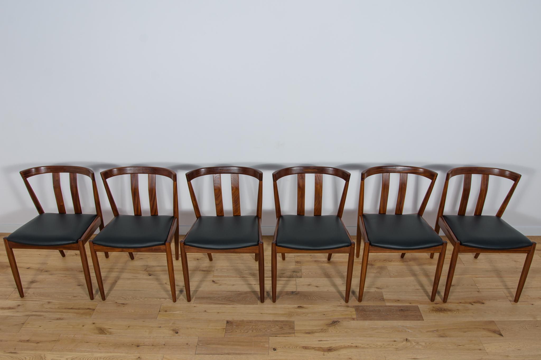 Mid-Century Modern Chaises de salle à manger danoises du milieu du siècle, 1960, ensemble de 6 en vente