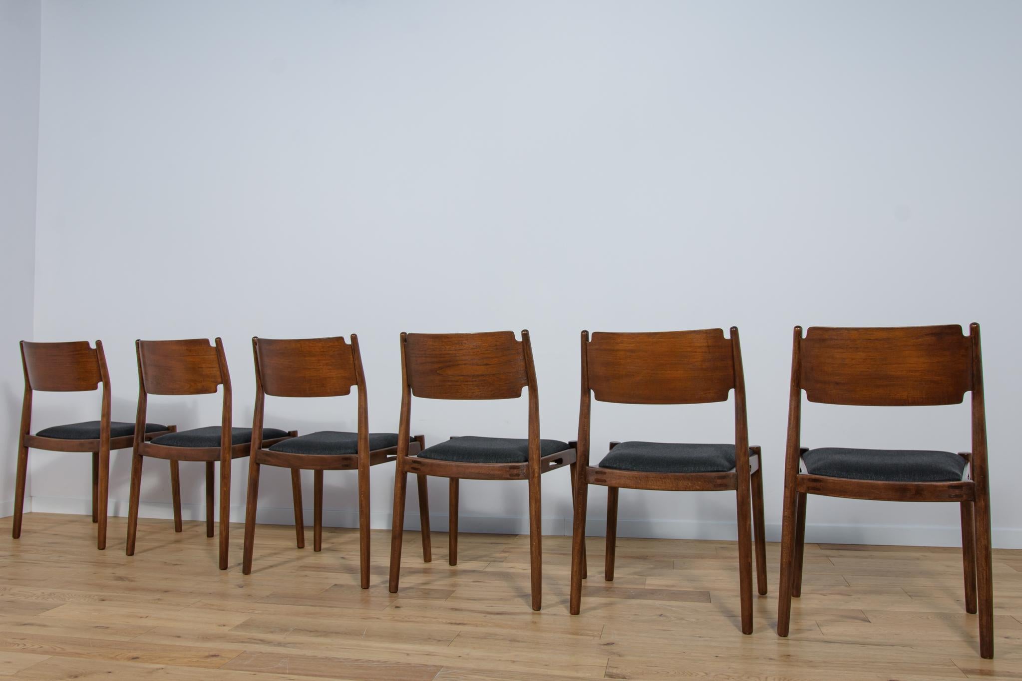 Woodwork  Mid-Century Danish Dining Chairs, 1960s, Set of 6 For Sale