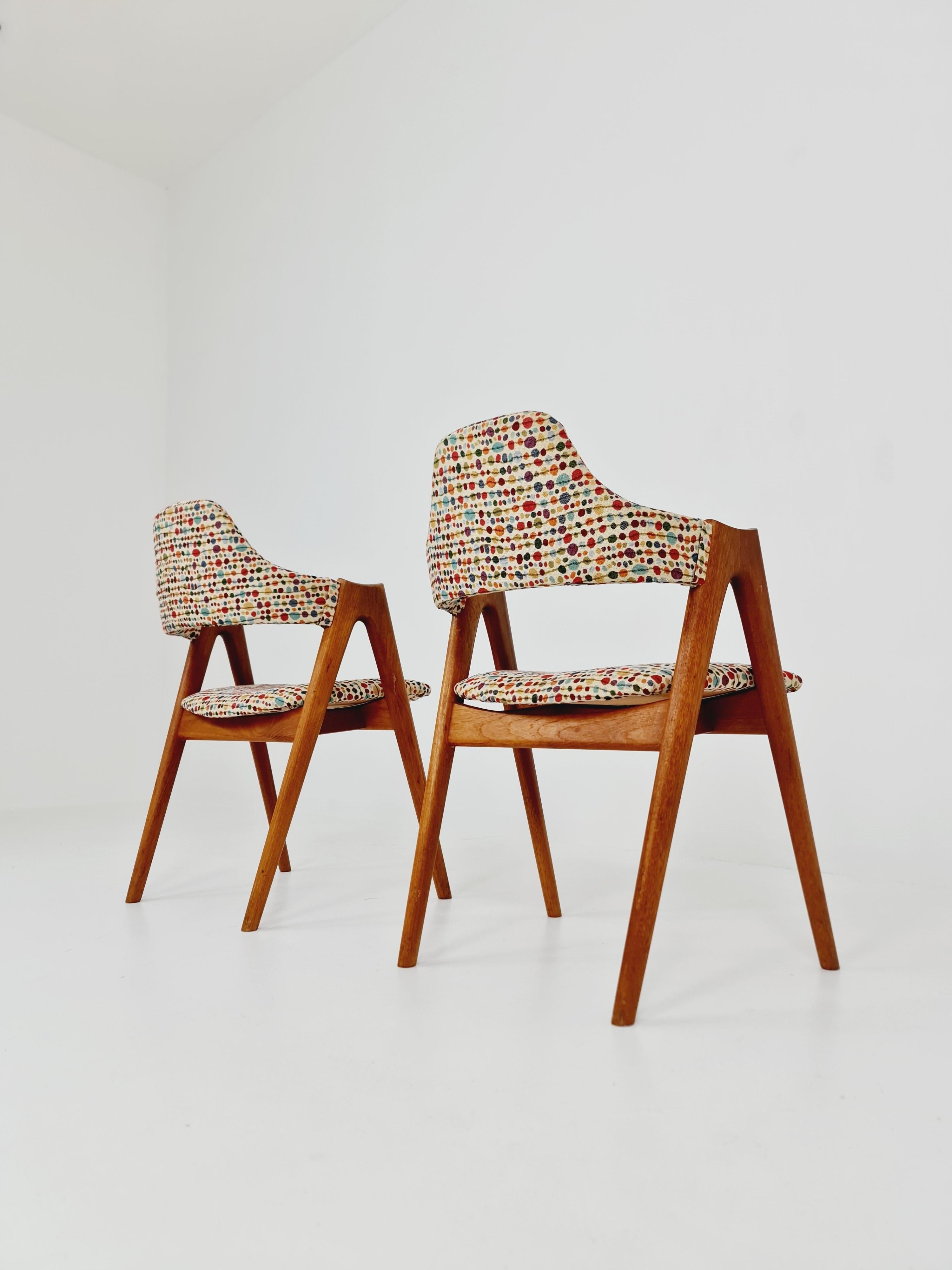 Mid Century Danish dining chairs by Kai Kristiansen for Schou Andersen Model 170 For Sale 3