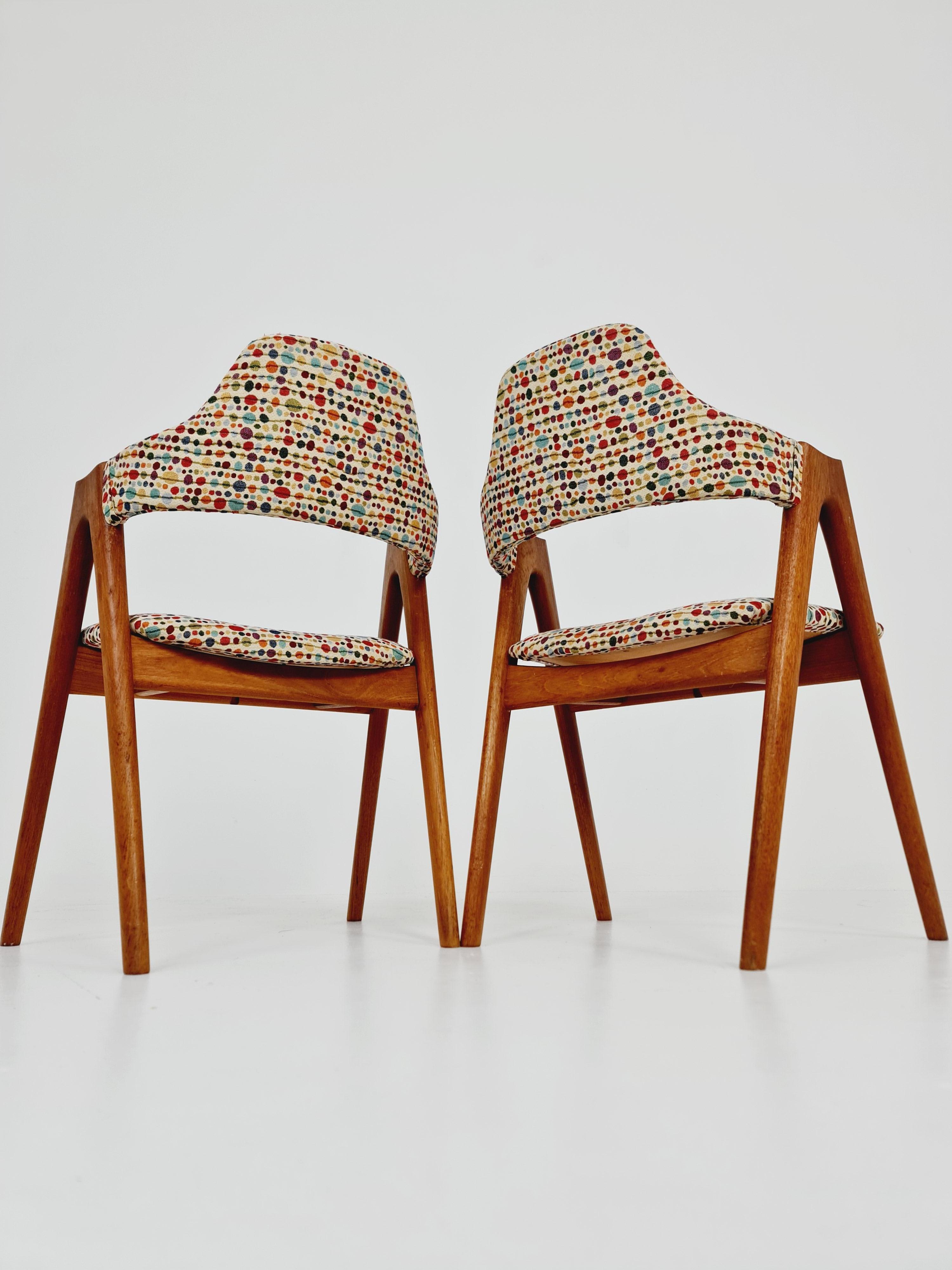 Mid-20th Century Mid Century Danish dining chairs by Kai Kristiansen for Schou Andersen Model 170 For Sale