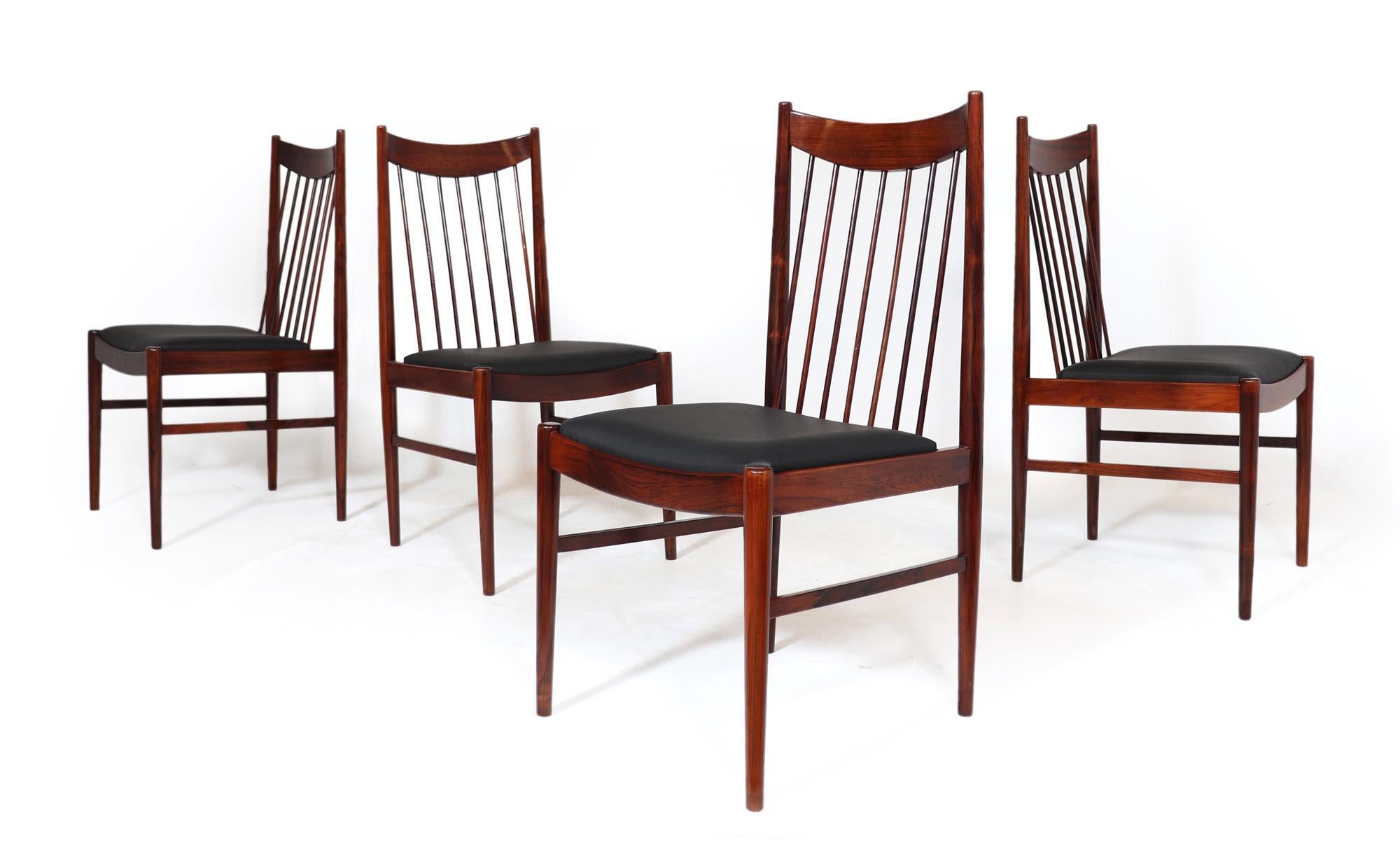 Mid Century Danish Dining Chairs Model 422 by Arne Vodder For Sale 8