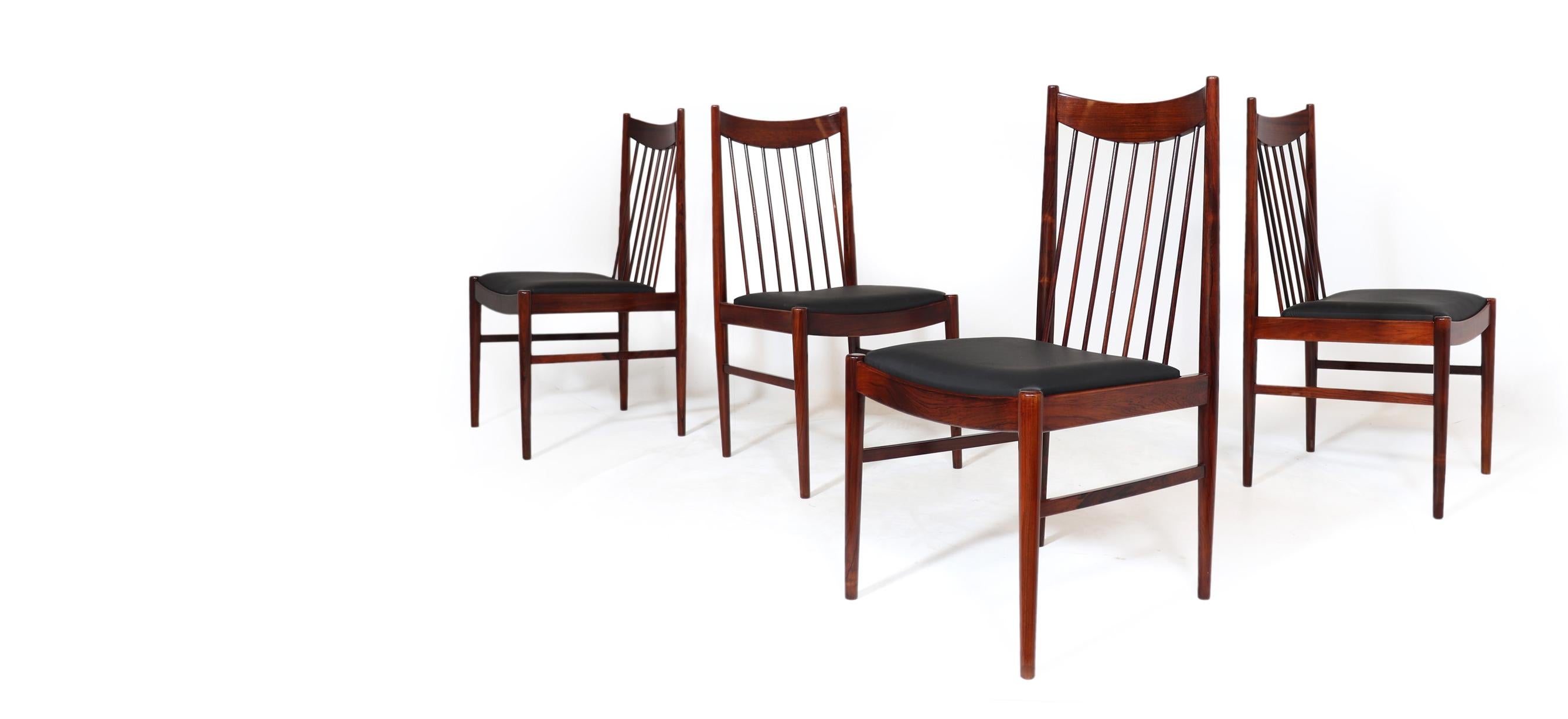 Mid Century Danish Dining Chairs Model 422 by Arne Vodder For Sale 9