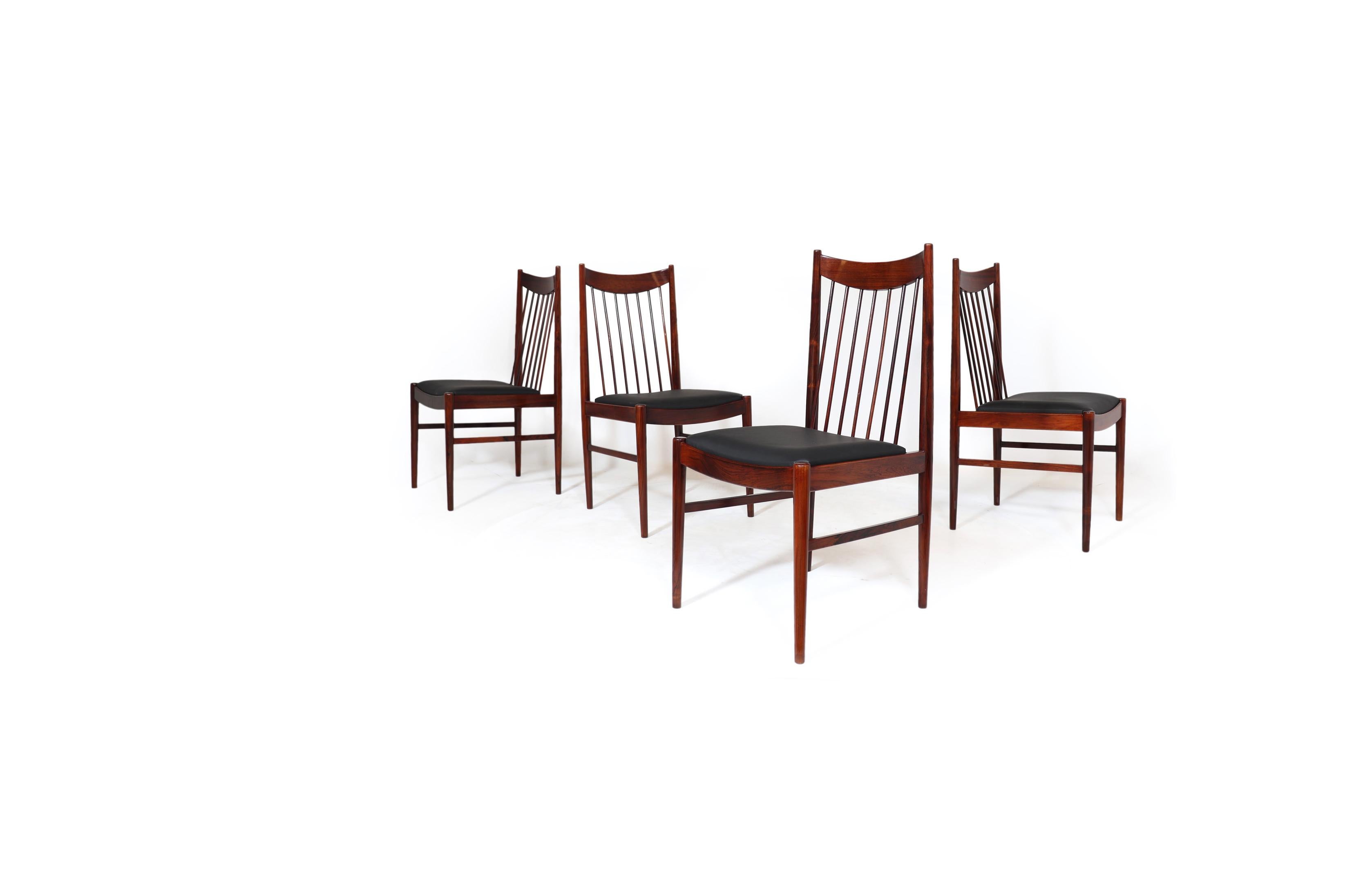Mid Century Danish Dining Chairs Model 422 by Arne Vodder For Sale 10