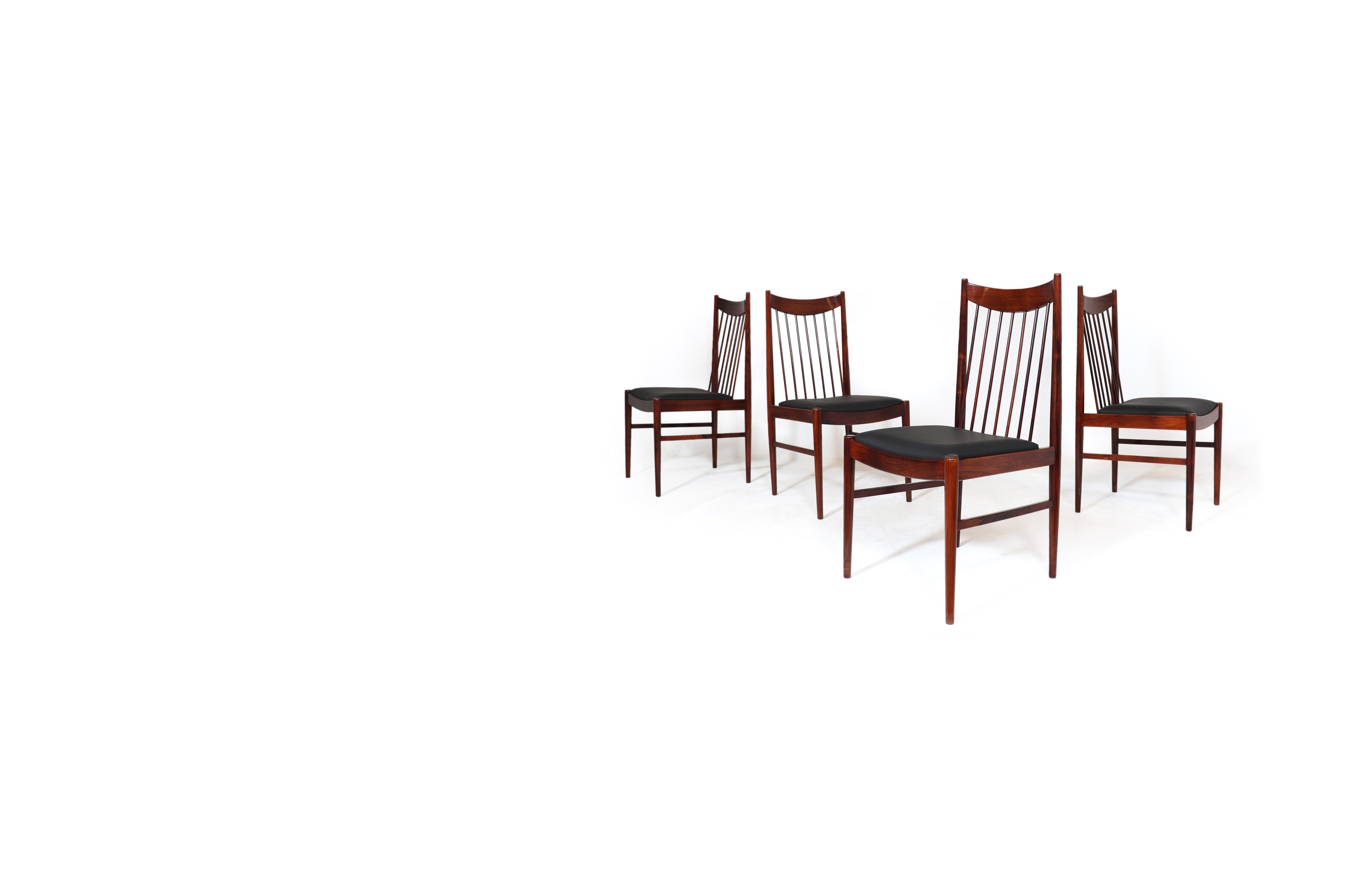 Mid Century Danish Dining Chairs Model 422 by Arne Vodder For Sale 12