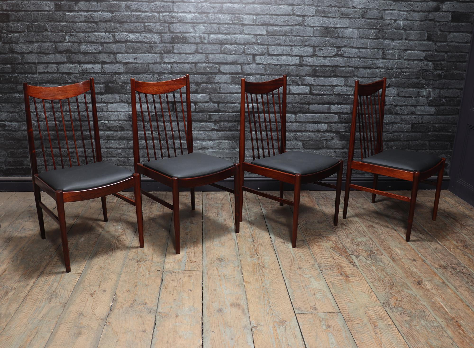 Mid-20th Century Mid Century Danish Dining Chairs Model 422 by Arne Vodder For Sale