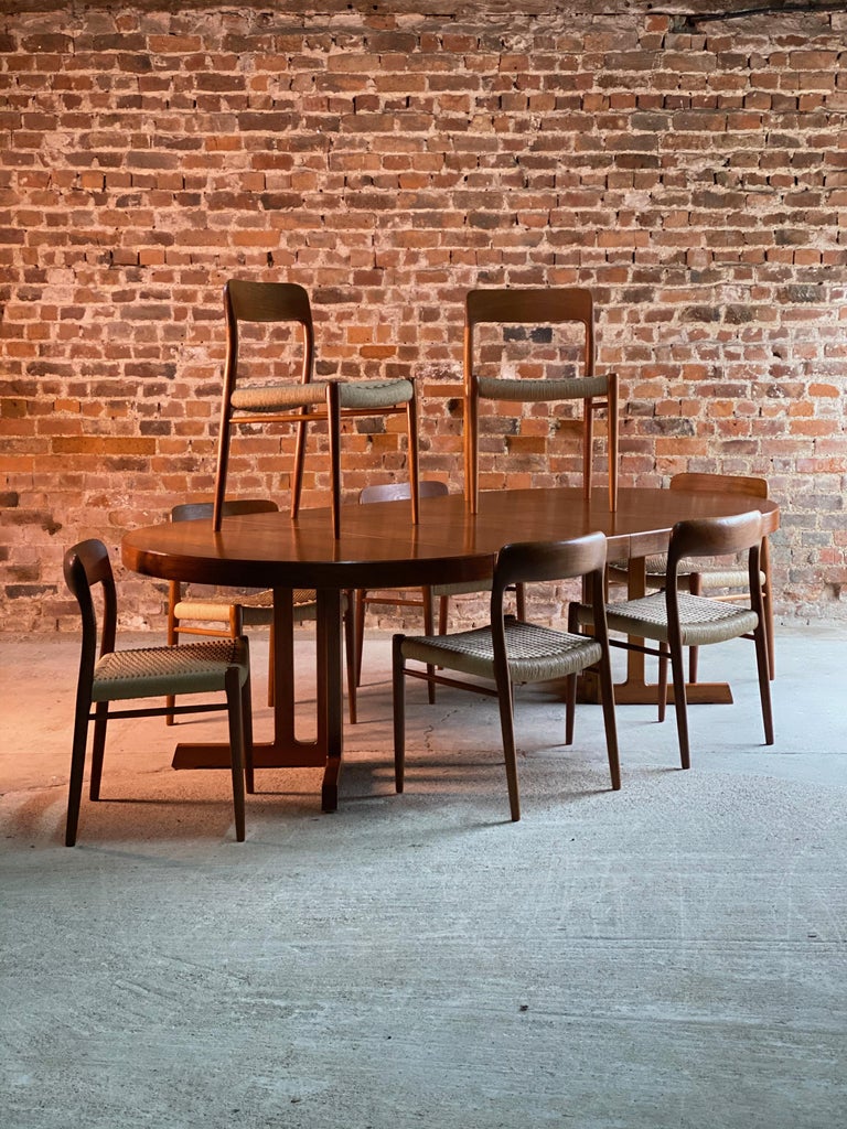 Mid-Century Danish Dining Room Set by Niels Otto Møller 8 Chairs Model 75 at 1stDibs