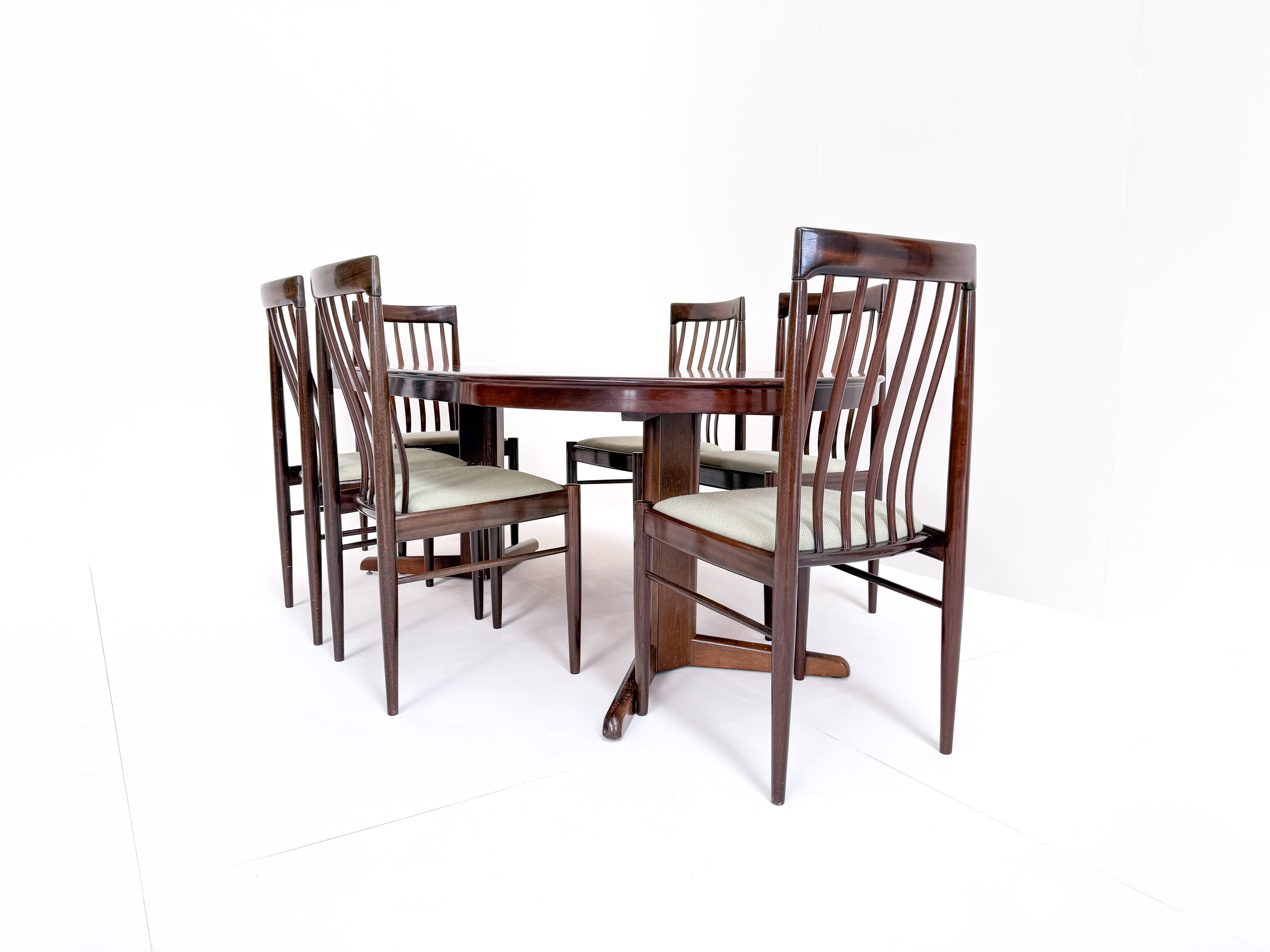 Mid-20th Century Mid-Century Danish Dining Table & Chairs - BRAMIN by H.W. Klein For Sale