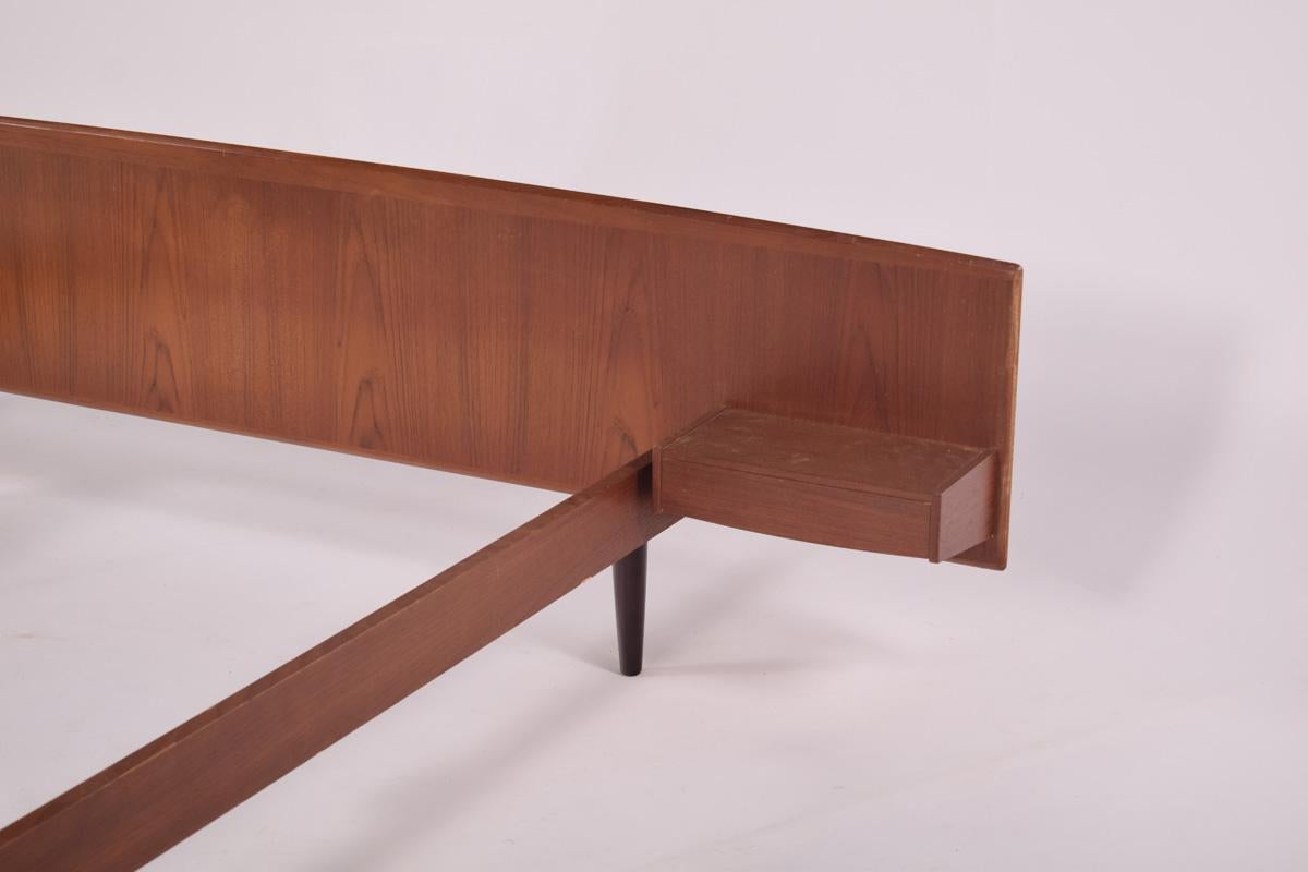 Mid-20th Century Mid-Century Danish Double Teak Bed, 1960’s For Sale