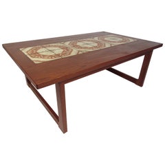 Midcentury Danish Dyrlund Tile-Top Coffee Table