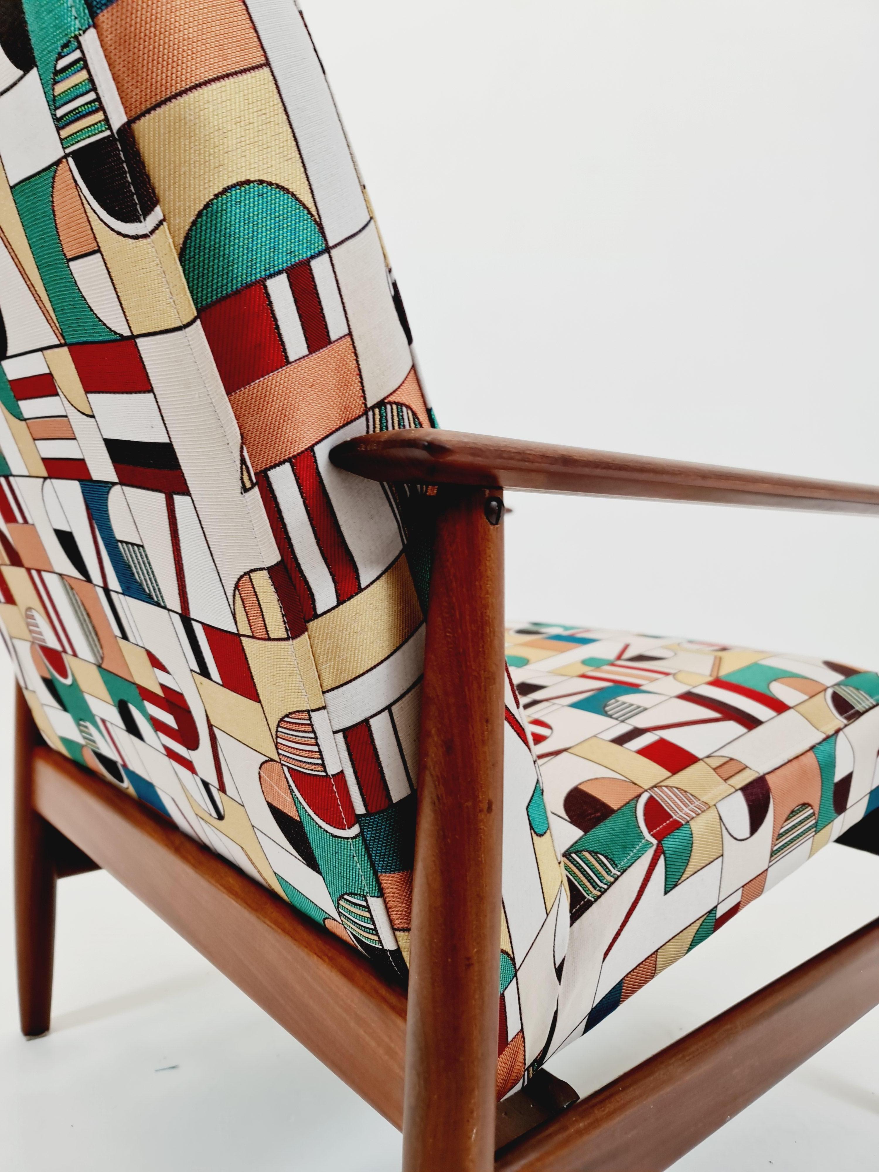 Mid century Danish  easy lounge chair Teak  1960s For Sale 4
