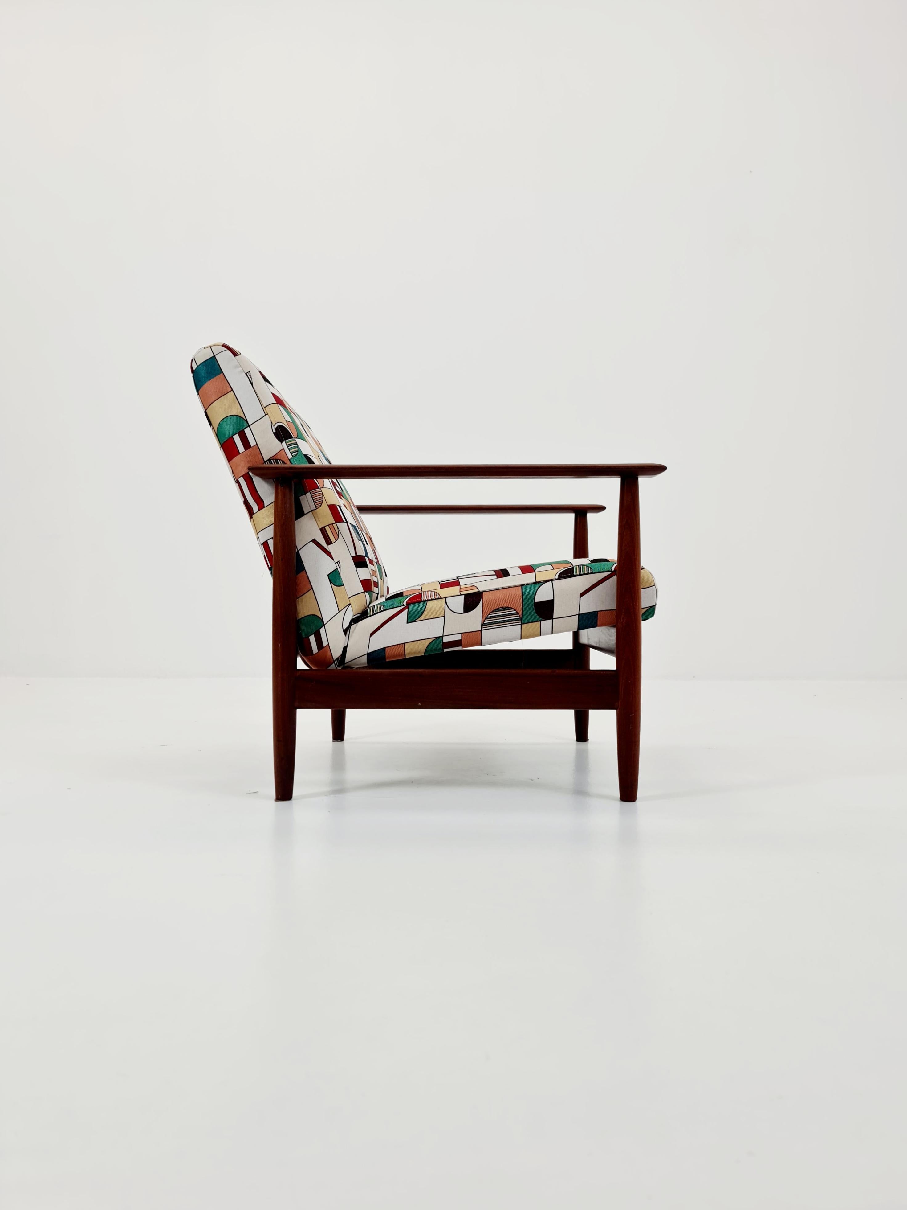 Mid-20th Century Mid century Danish  easy lounge chair Teak  1960s For Sale