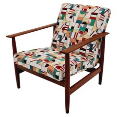 Mid century Danish  easy lounge chair Teak  1960s