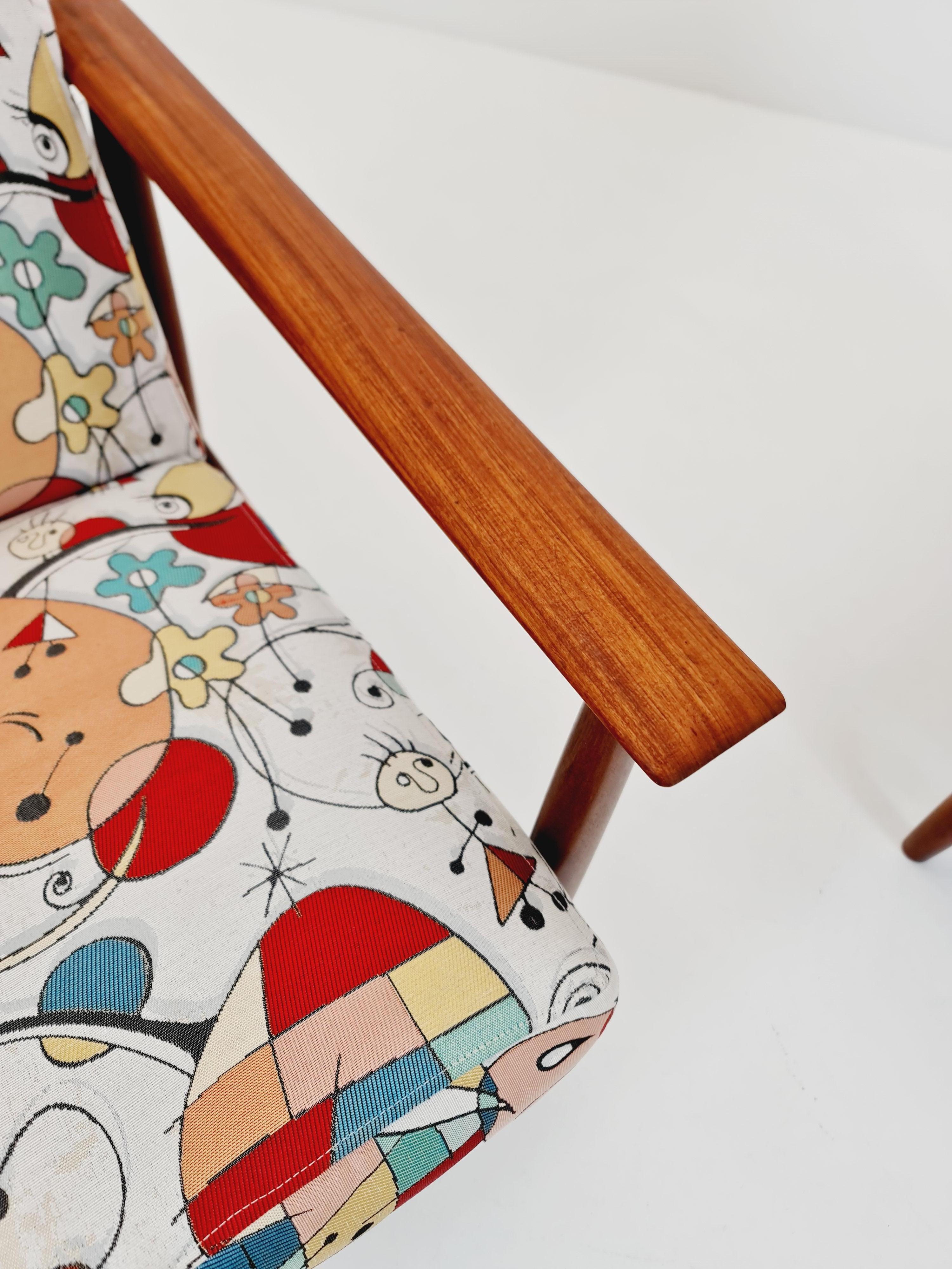 Mitte des Jahrhunderts Dänisch  easy Loungesessel aus Teakholz  1960er Jahre, 2er-Set im Angebot 4