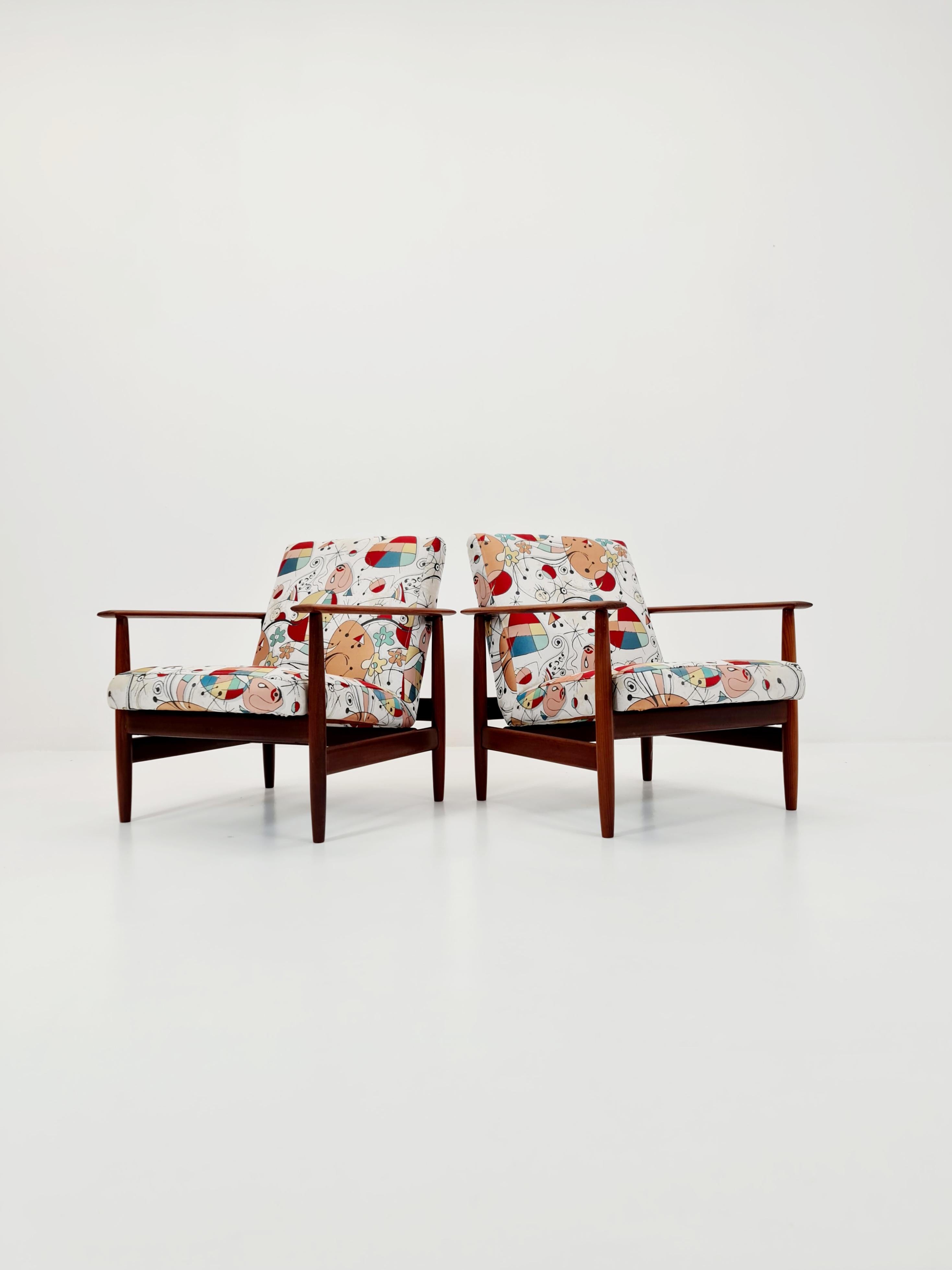 Mitte des Jahrhunderts Dänisch  easy Loungesessel aus Teakholz  1960er Jahre, 2er-Set im Zustand „Gut“ im Angebot in Gaggenau, DE