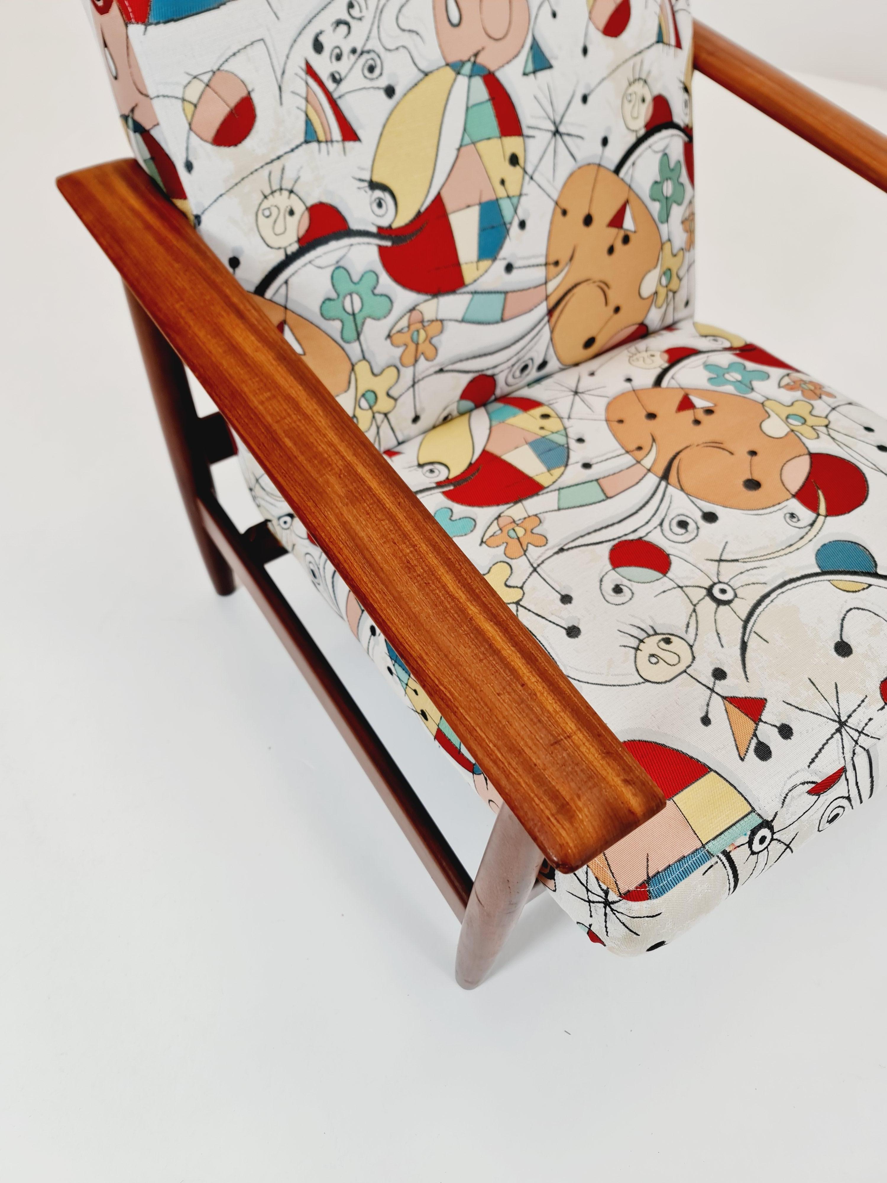 Mitte des Jahrhunderts Dänisch  easy Loungesessel aus Teakholz  1960er Jahre, 2er-Set im Angebot 3