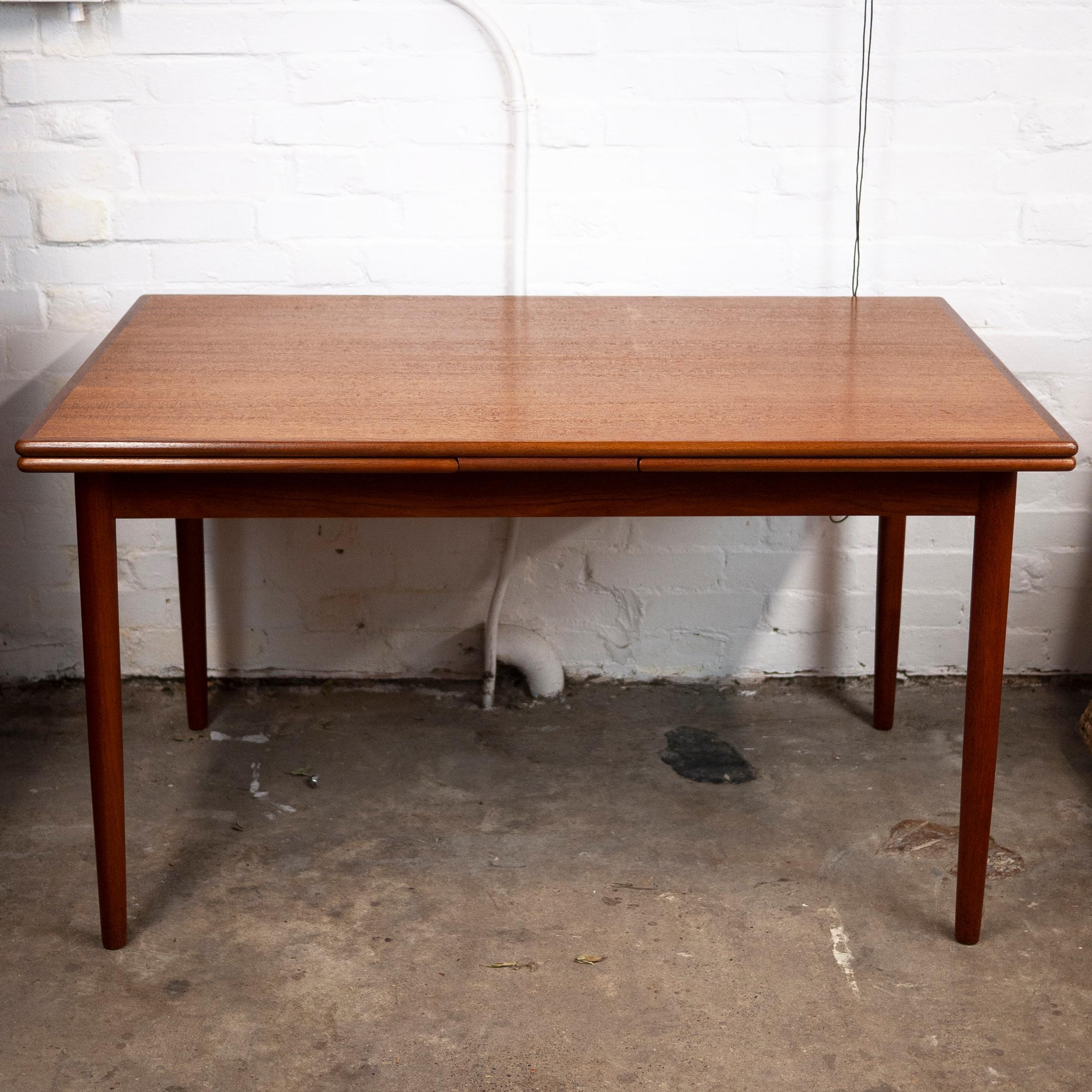 Mid-Century Danish Extending Teak Dining Table by Am Mobler, 1960s 2