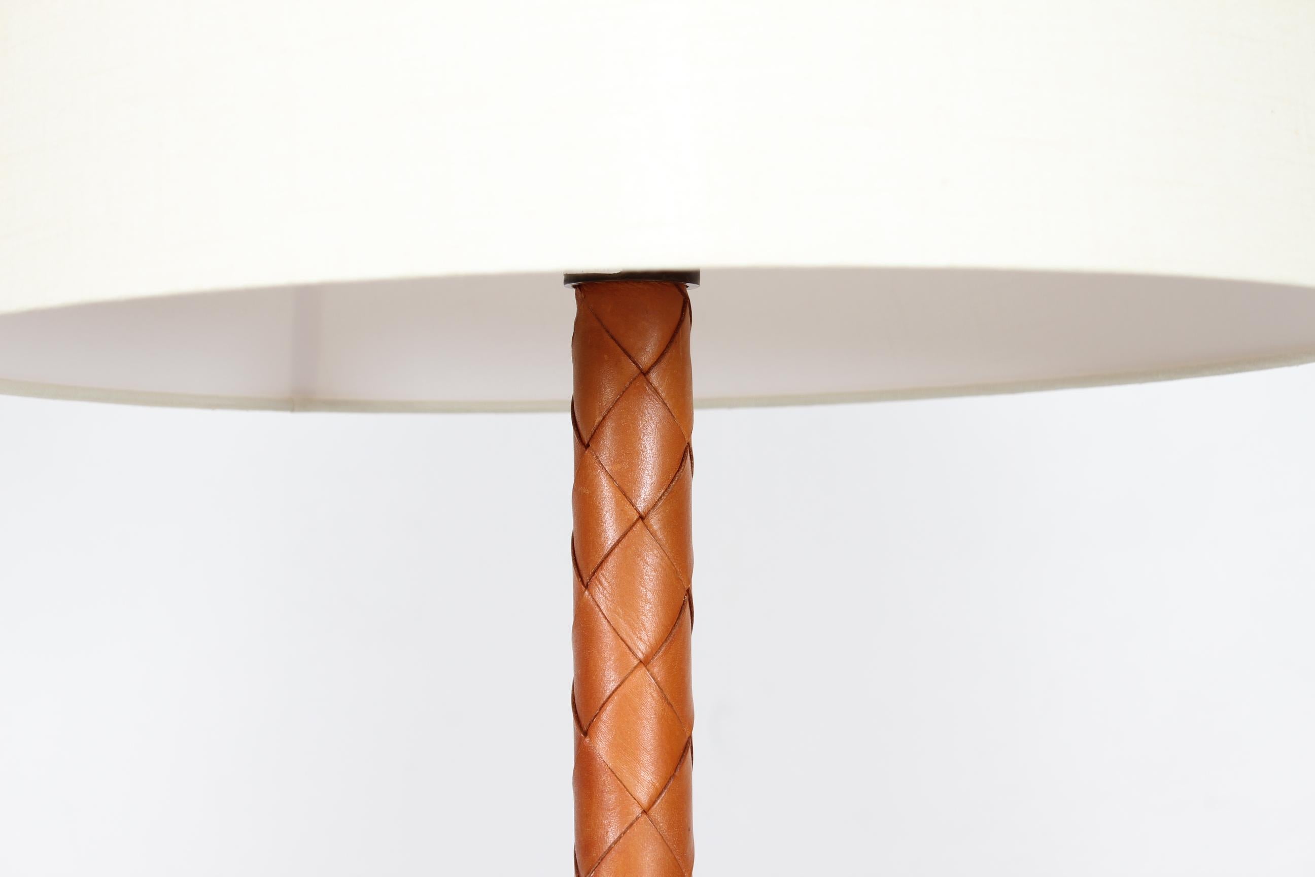 Woven Midcentury Danish Floor Lamp 