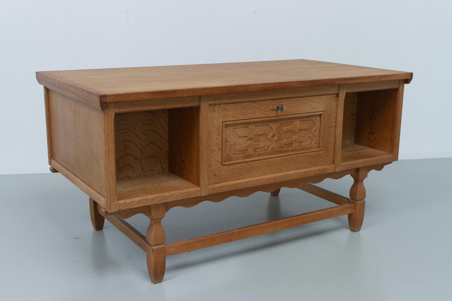 Mid-Century Danish Freestanding Oak Desk attributed to Henning Kjærnulf, 1960s. 6