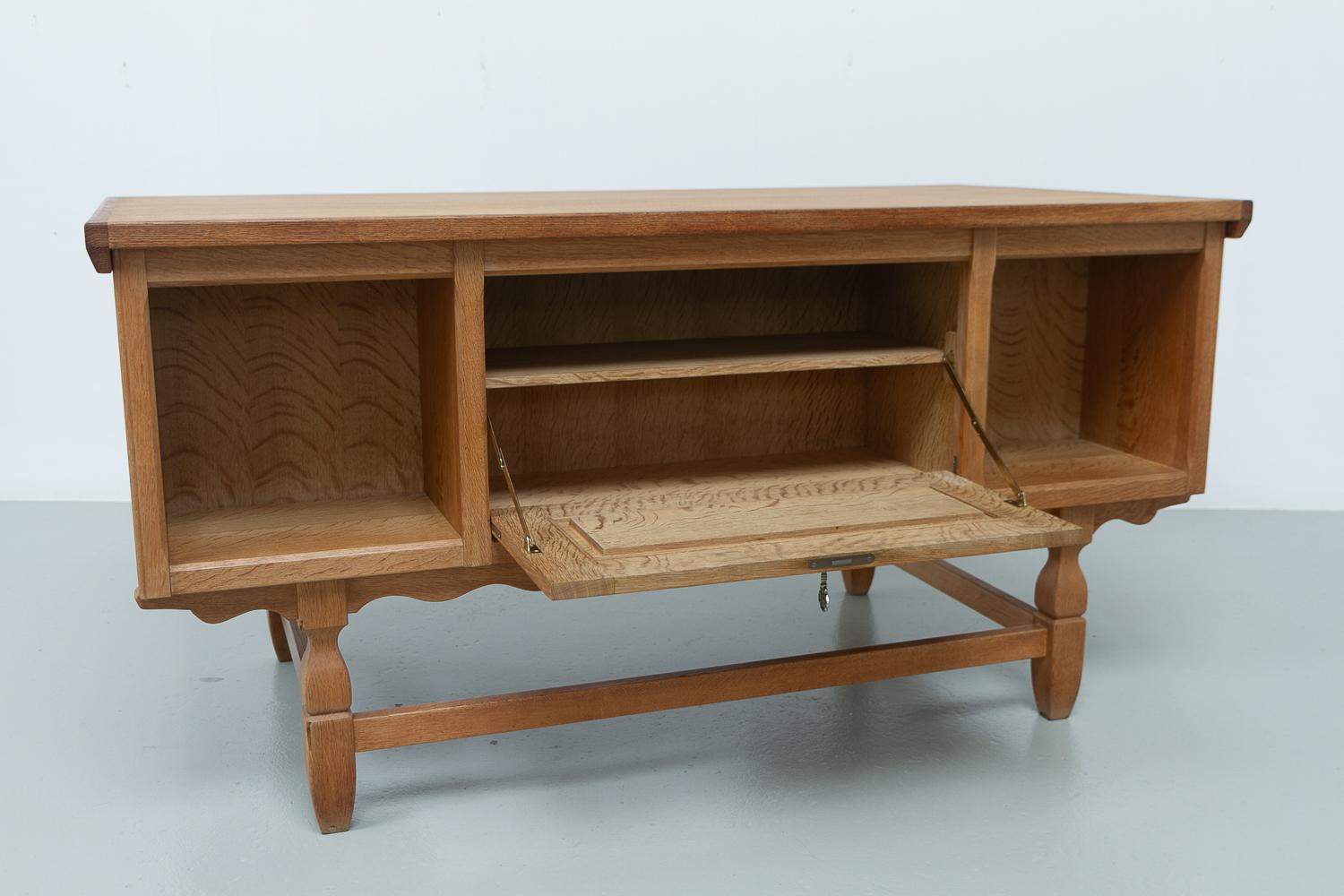 Mid-Century Danish Freestanding Oak Desk attributed to Henning Kjærnulf, 1960s. 7