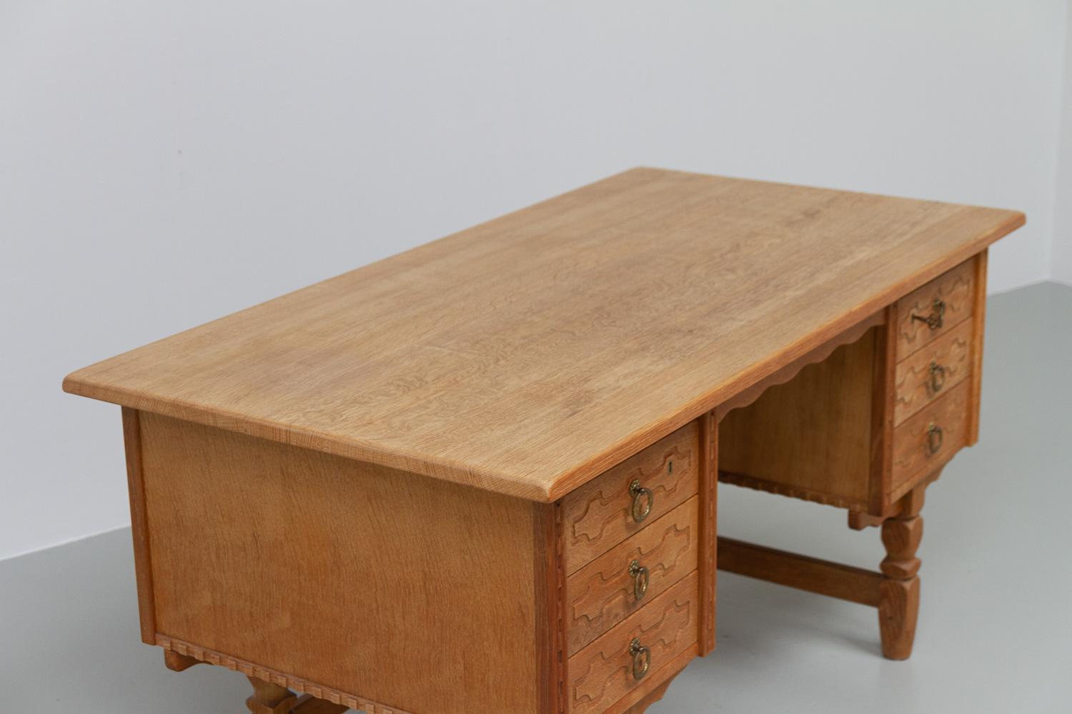 Mid-Century Danish Freestanding Desk in Oak, 1960s. 8