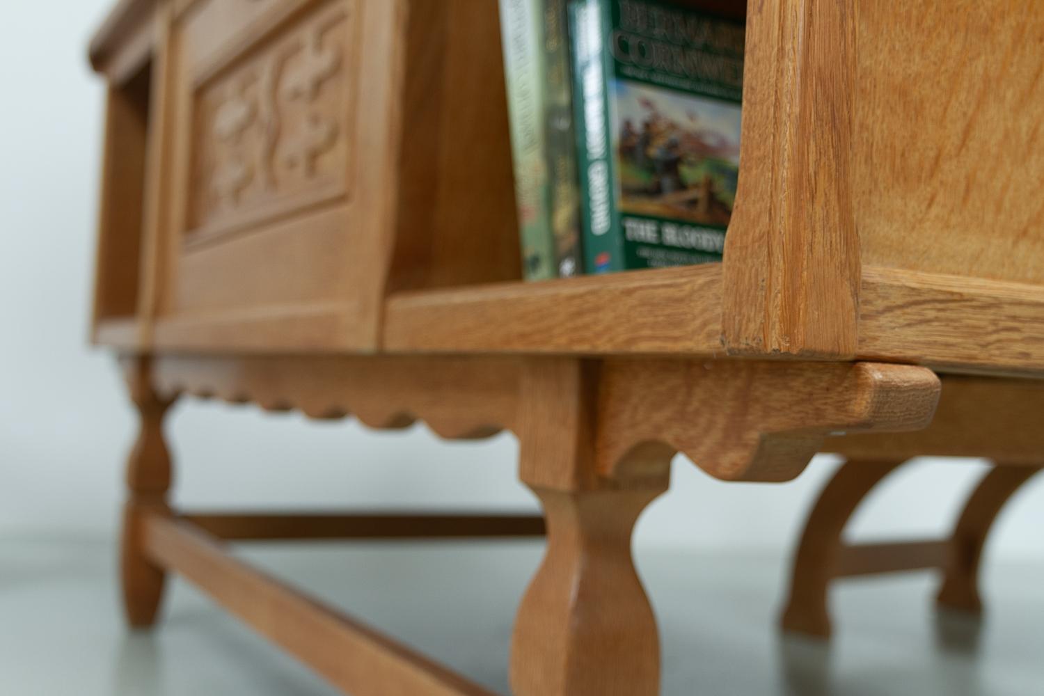 Mid-Century Danish Freestanding Oak Desk attributed to Henning Kjærnulf, 1960s. 14