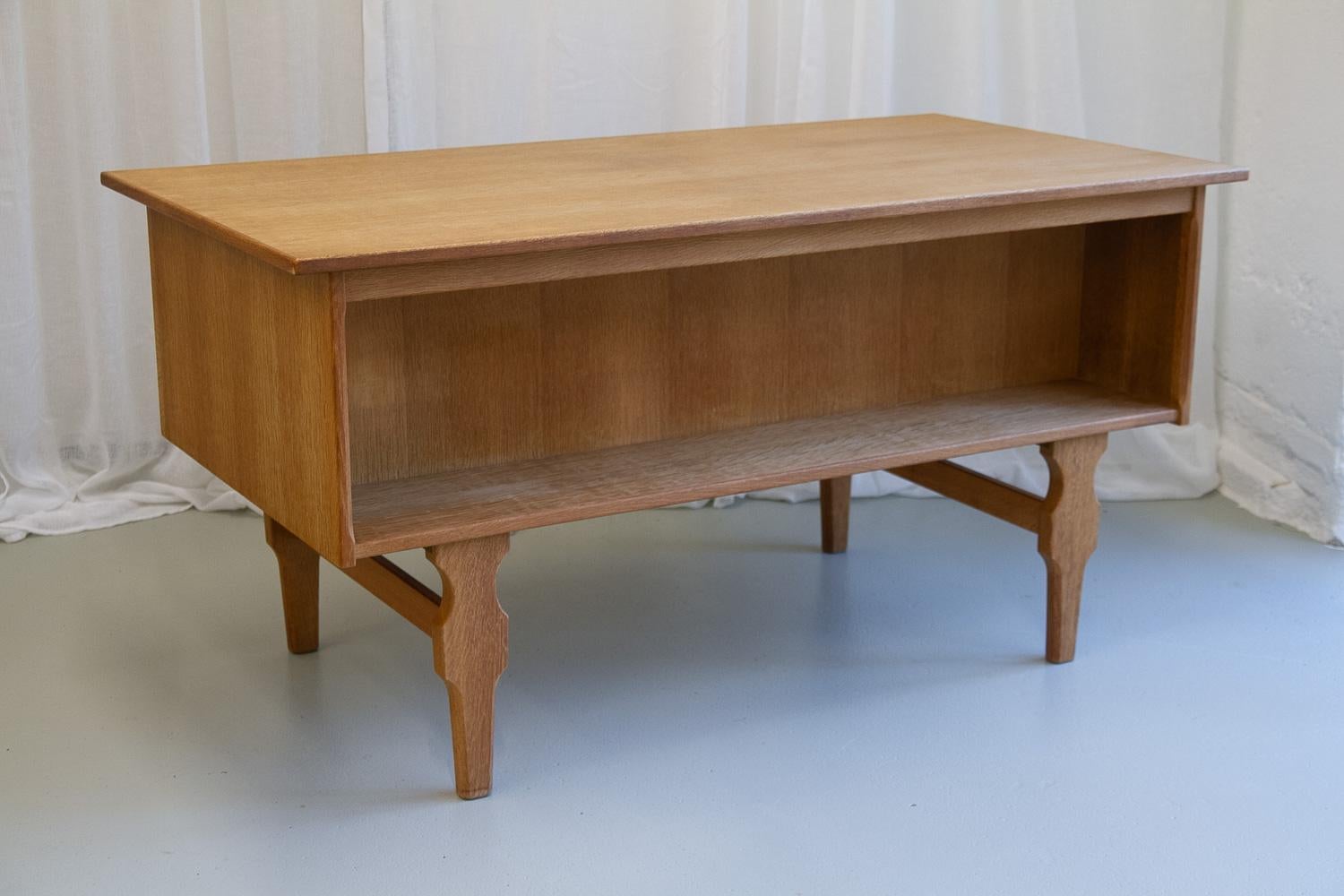 Mid-Century Danish Freestanding Oak Desk attributed to Henning Kjærnulf, 1960s. 6