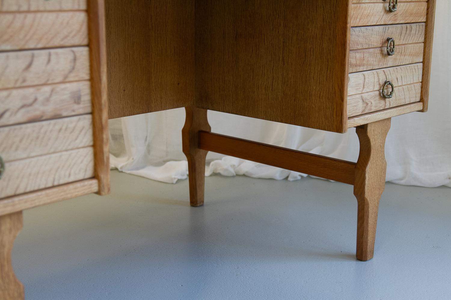 Mid-Century Danish Freestanding Oak Desk attributed to Henning Kjærnulf, 1960s. 4