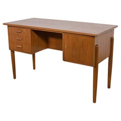 Vintage Mid-Century Danish Freestanding Teak Desk, 1960s