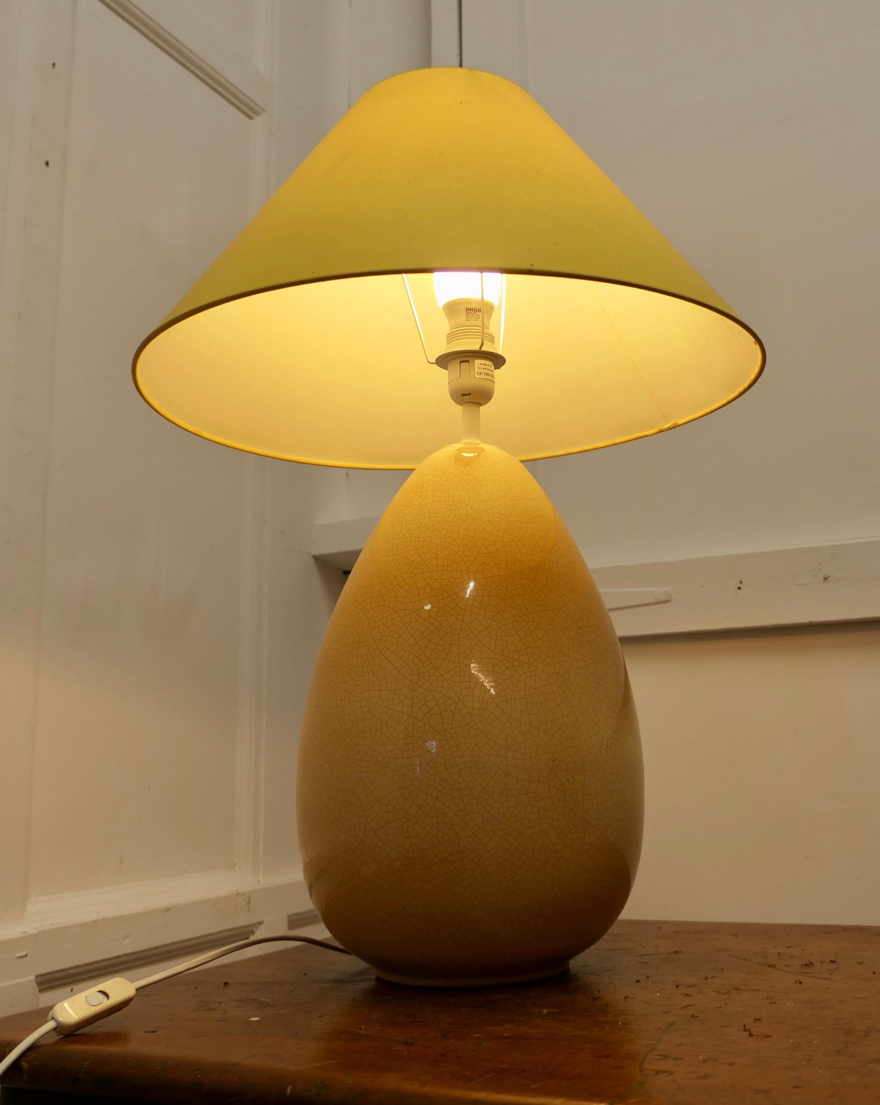 Ceramic  Mid Century Danish Giant Egg Lamp  A very noticeable piece  For Sale