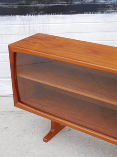 Mid-Century Danish Glass Front Credenza