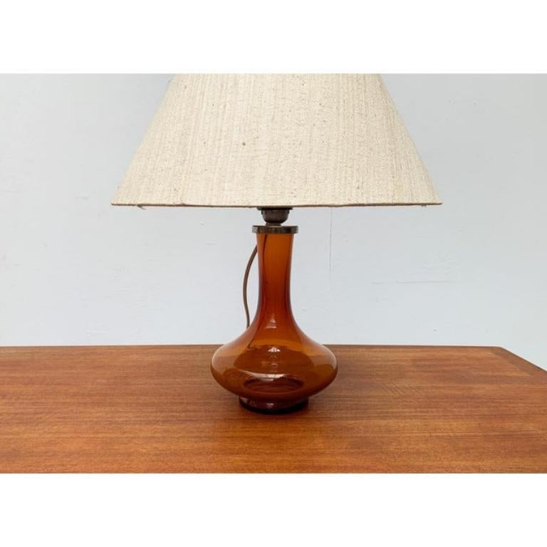 Lampada da tavolo in vetro danese di metà secolo di Holmegaard, anni '60 In condizioni buone in vendita a Hamburg, DE