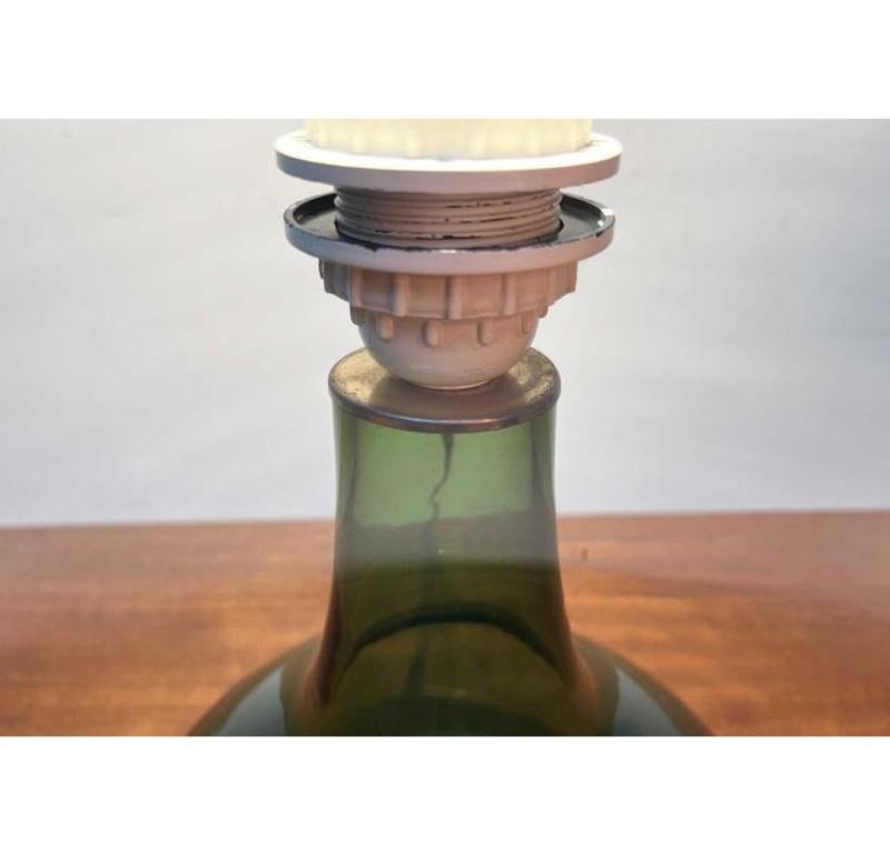 Lámpara de mesa de cristal danesa de mediados de siglo de Holmegaard, años 60 siglo XX en venta