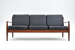 Mid Century Danish Grete Jalk Model 128/3 Teak Sofa For France & Son