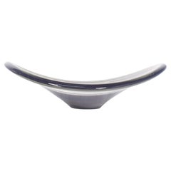 Bol en verre gris danois du milieu du siècle