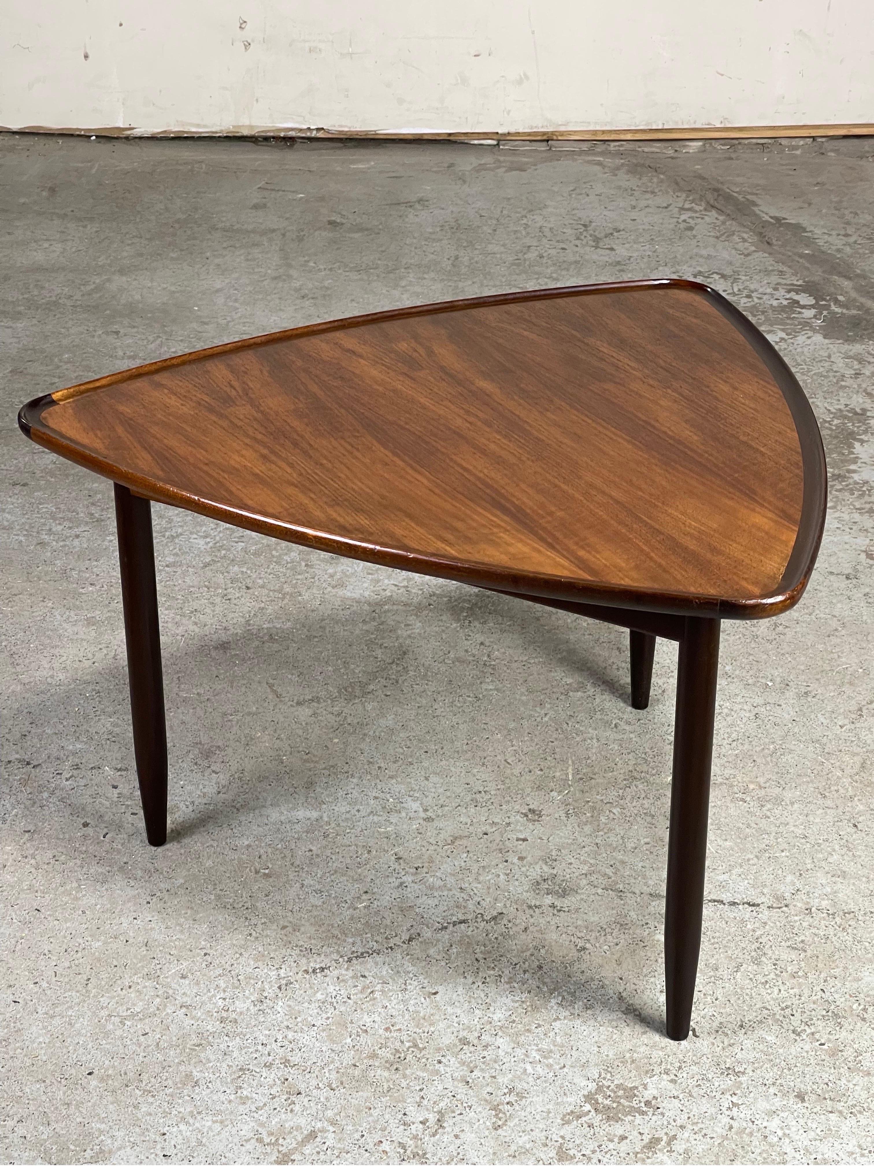 Mid Century Danish Guitar Pick Occasional Table by Poul Jensen for Silkeborg 1