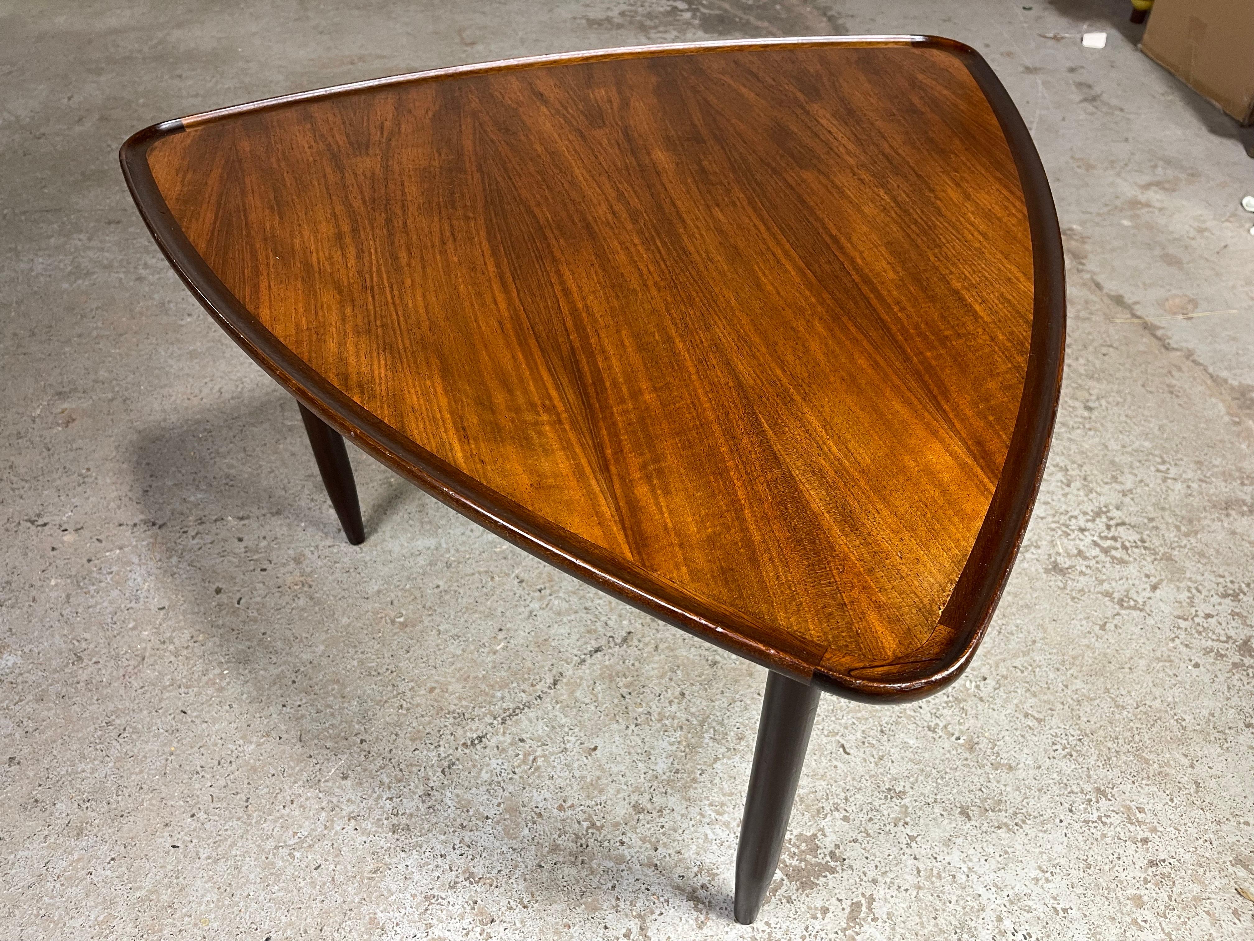 Mid Century Danish Guitar Pick Occasional Table by Poul Jensen for Silkeborg 4
