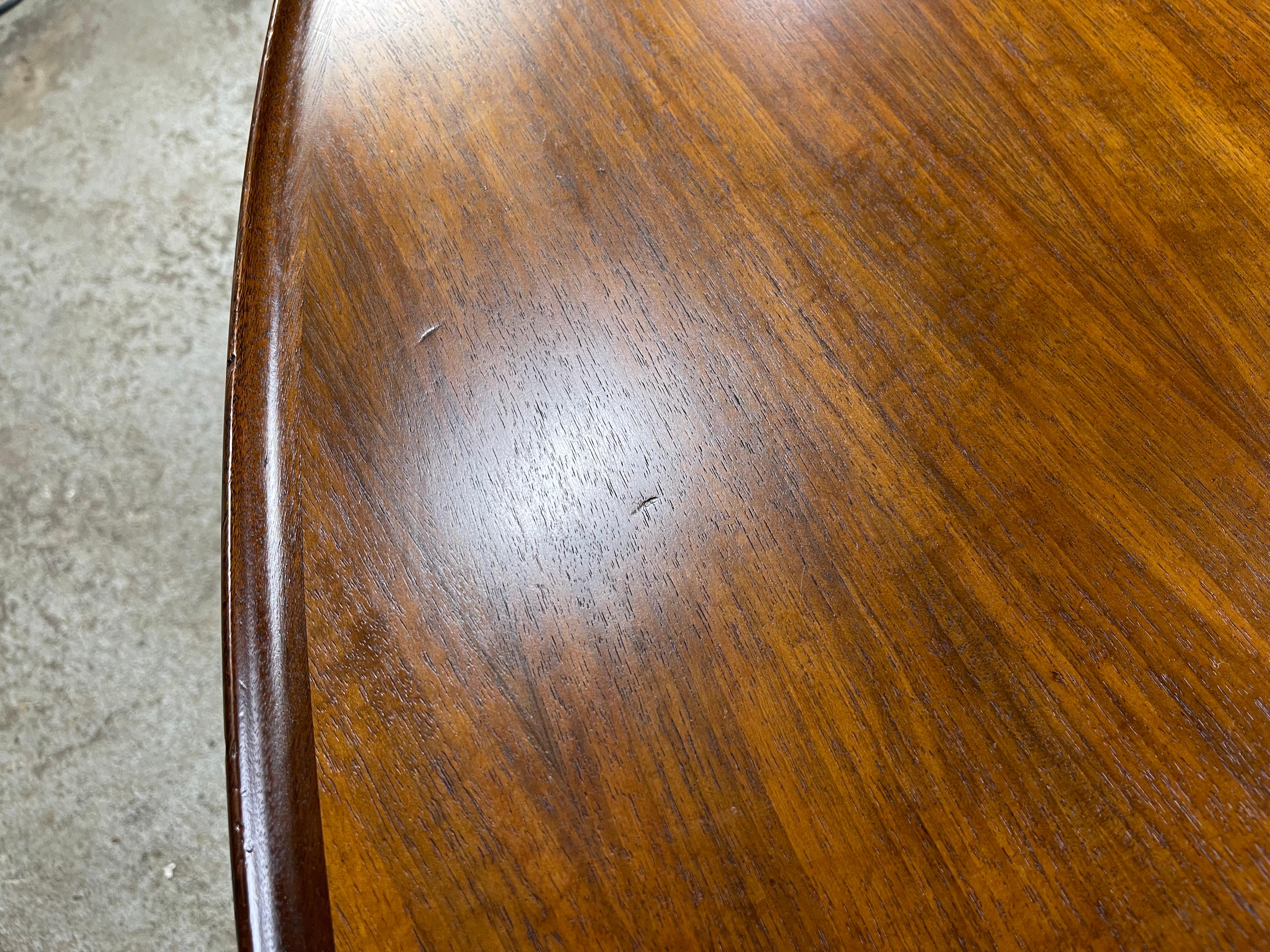 Mid Century Danish Guitar Pick Occasional Table by Poul Jensen for Silkeborg In Good Condition In Framingham, MA