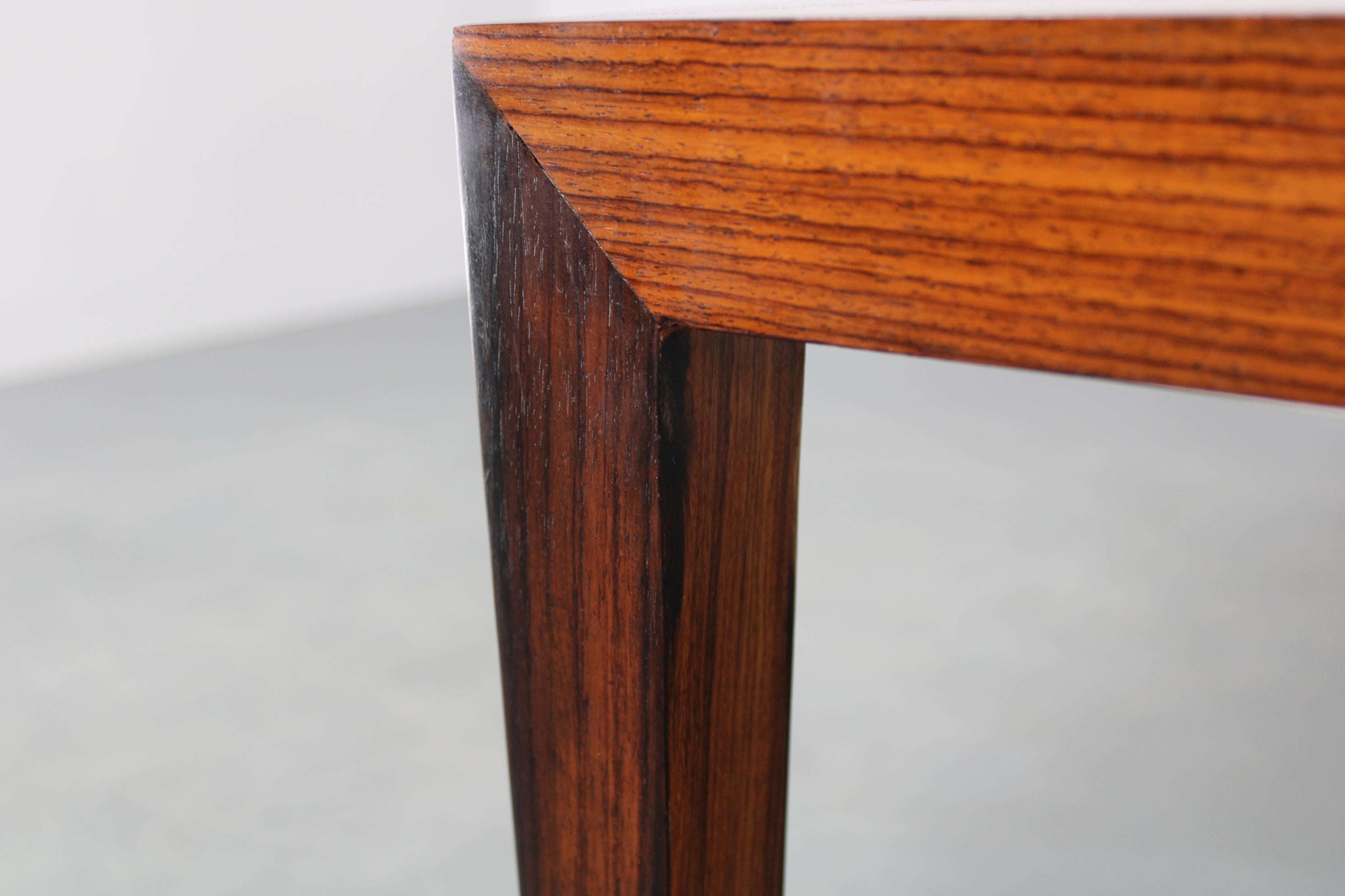 Mid-century Danish Haslev Mobelsnedkeri Coffee Table with Royal Copenhagen Ceram For Sale 8