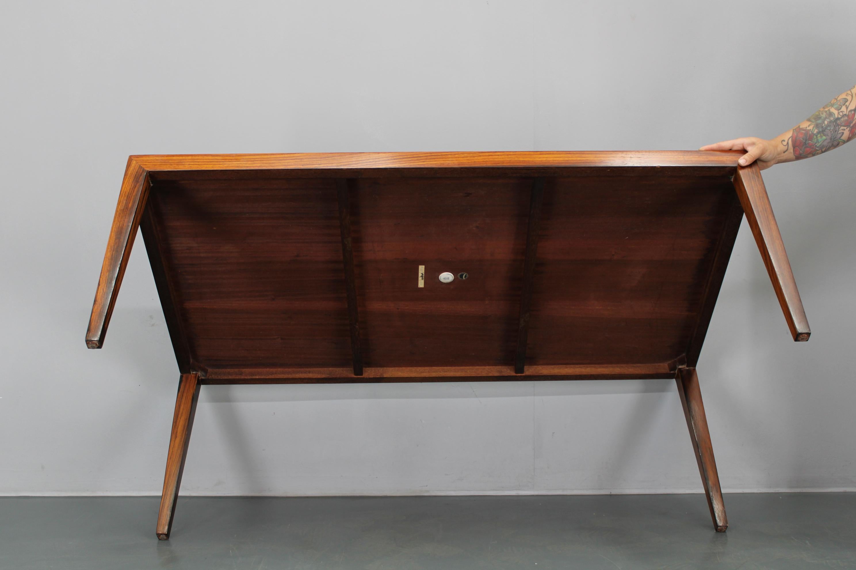 Mid-century Danish Haslev Mobelsnedkeri Coffee Table with Royal Copenhagen Ceram For Sale 10