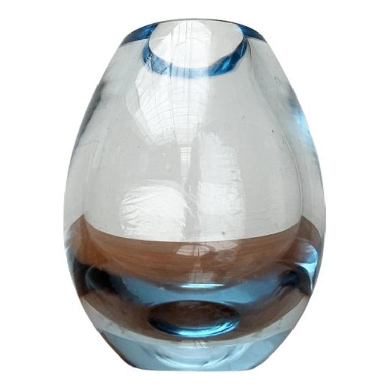Mid-Century Danish Hellas Series Glass Vase by Per Lütken for Holmegaard, 1960s