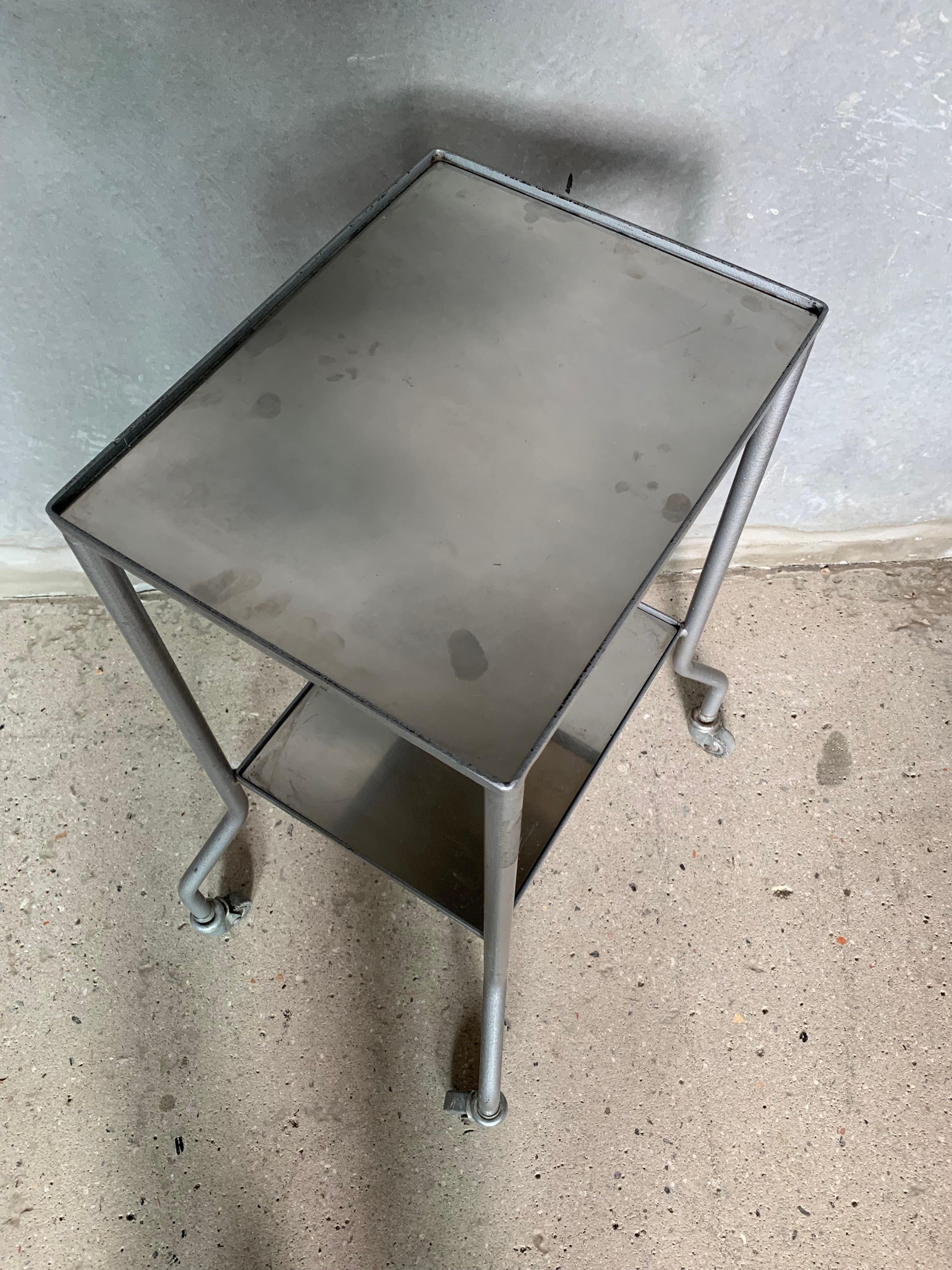 Stainless Steel Midcentury Danish Industrial Table, 1950s For Sale