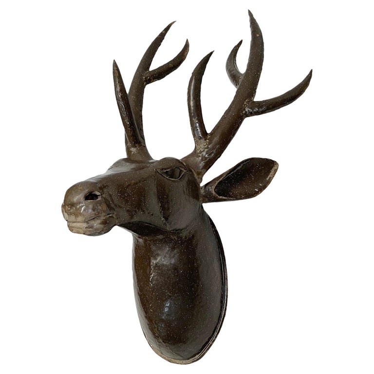 Mid Century Danish Iron Stag Sculpture For Sale at 1stDibs