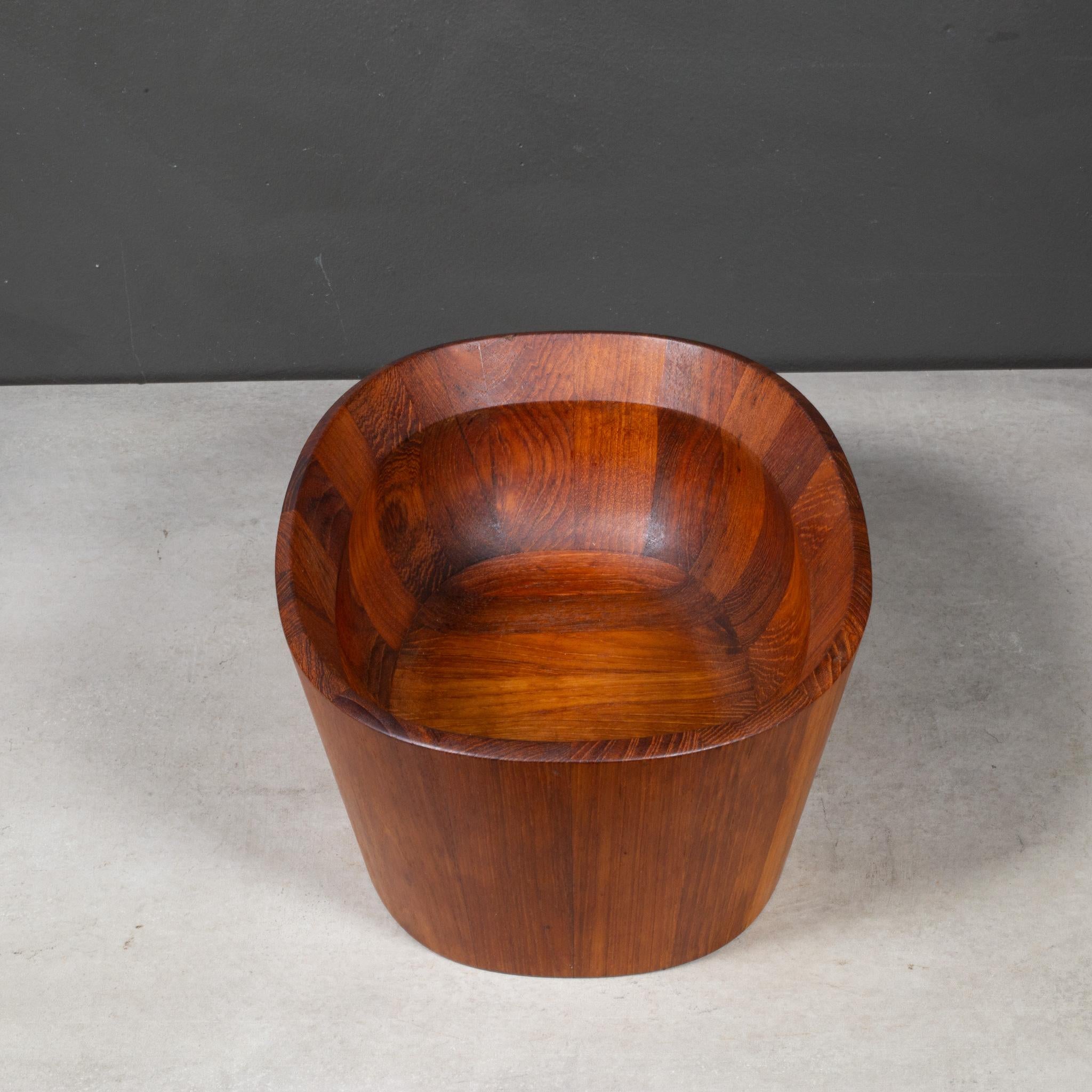  Mid-century Danish Jens Quistgaard Teak Dansk Oval Bowl c.1960 (FREE SHIPPING) In Good Condition For Sale In San Francisco, CA