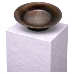 Bol en bronze Kromo danois du milieu du siècle avec motif de hérons, années 1940