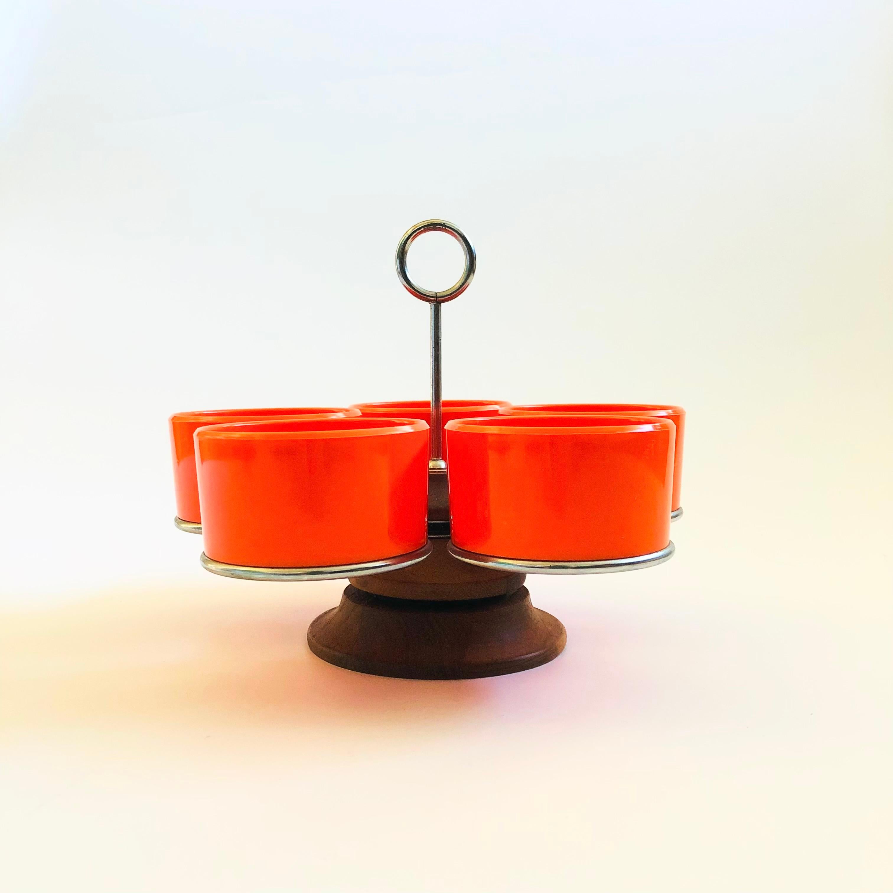 Mid-Century Modern Mid Century Danish Lazy Susan Dish Set by Luthje Wood