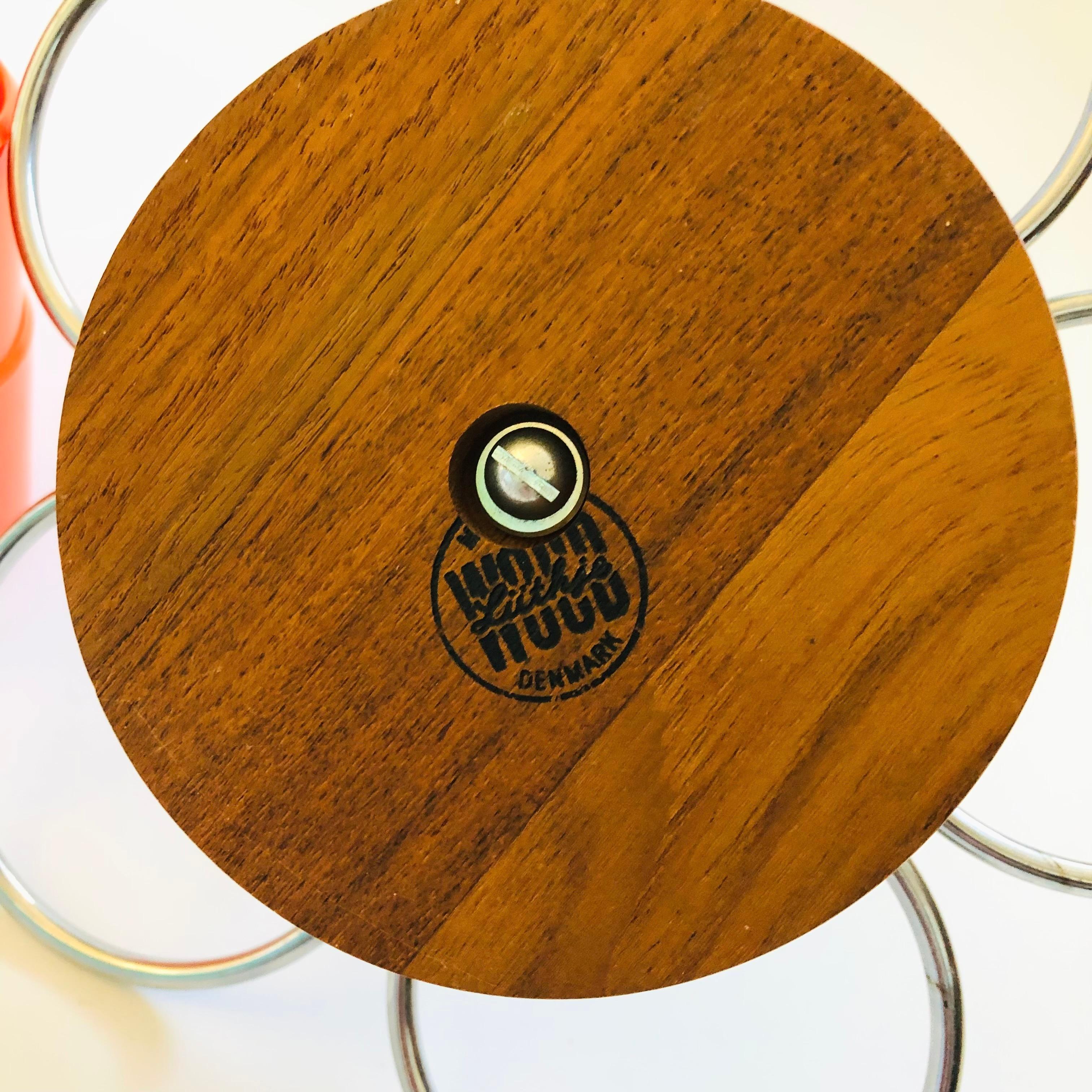 Mid Century Danish Lazy Susan Dish Set by Luthje Wood 3
